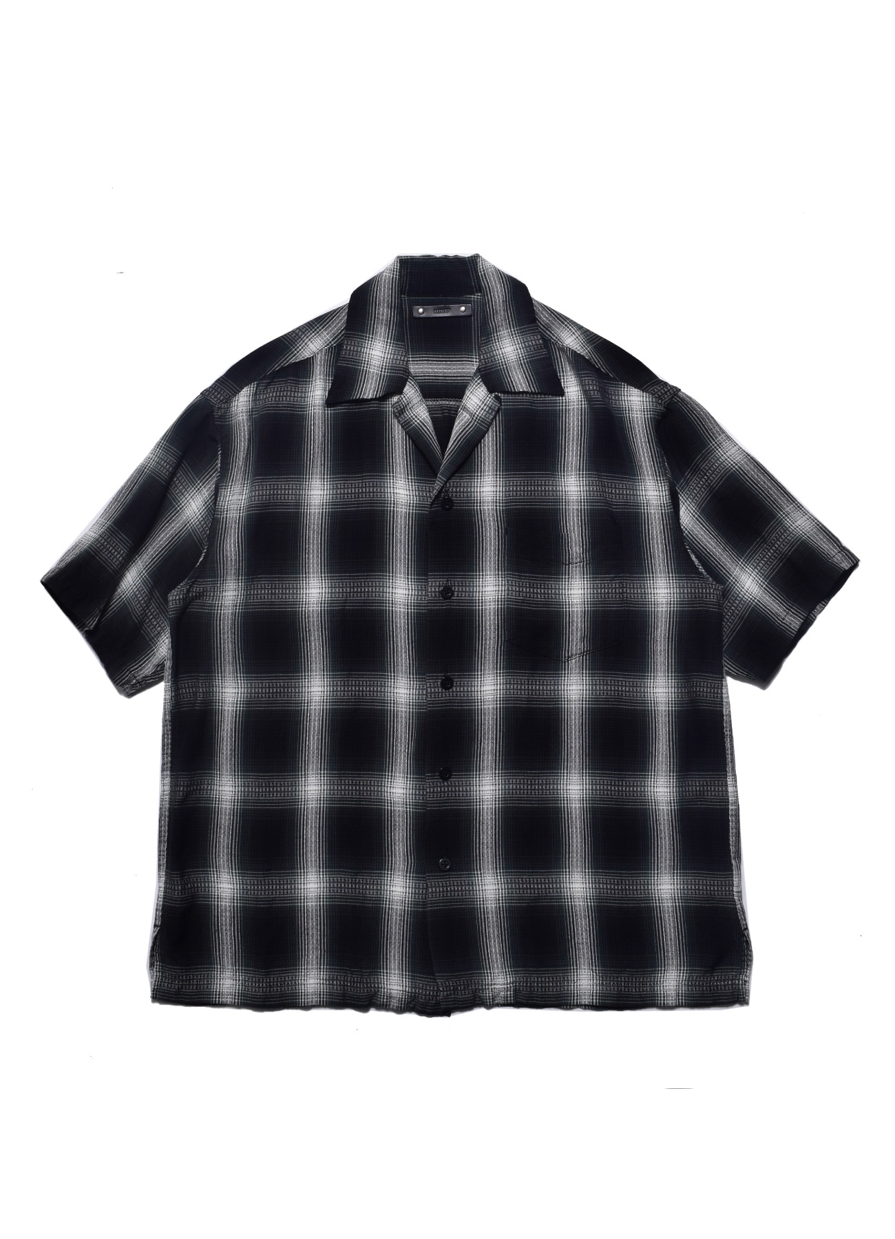 [16 May 12:00 JST release] Rayon Dobby Plaid S.S Open Collar SH