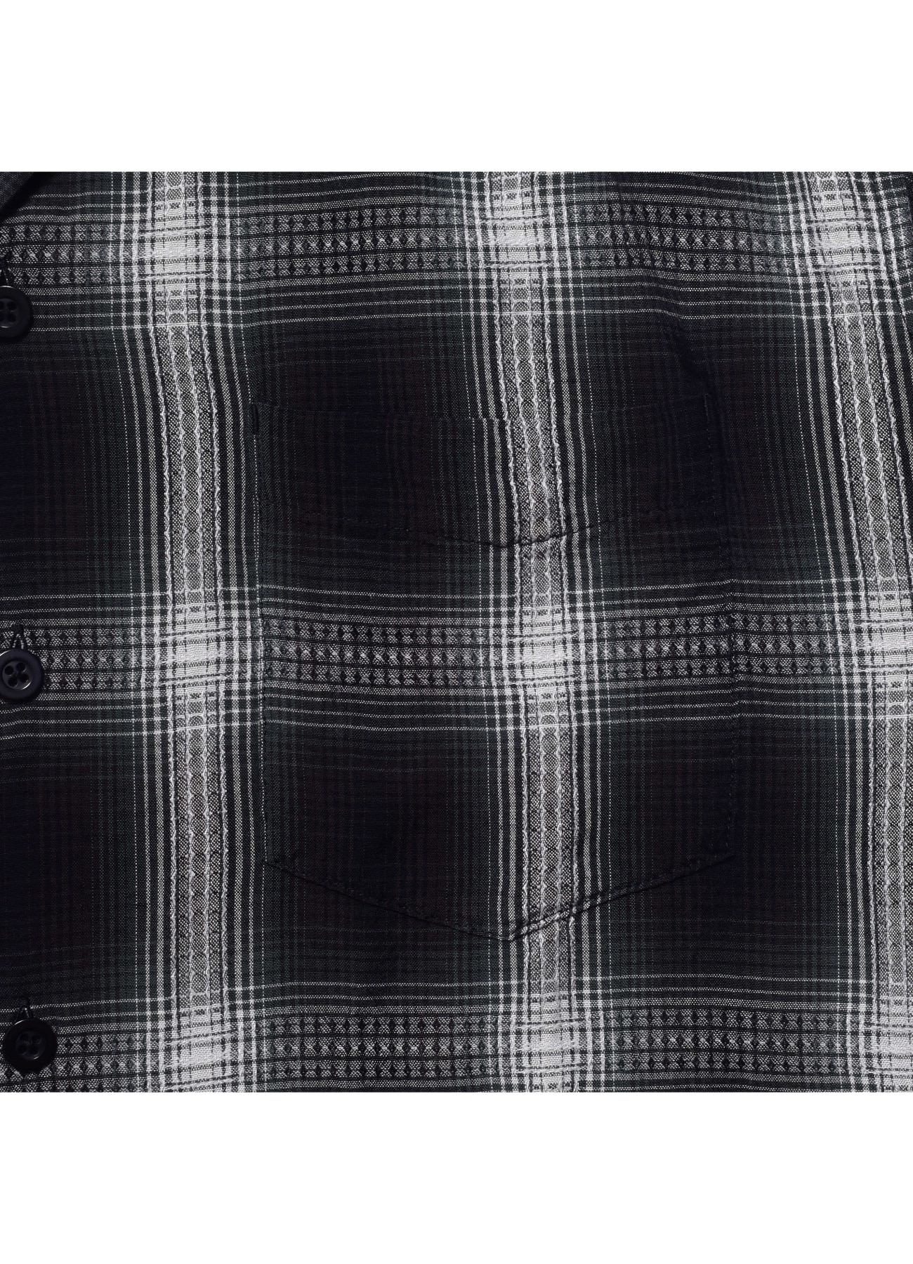 [16 May 12:00 JST release] Rayon Dobby Plaid S.S Open Collar SH_5