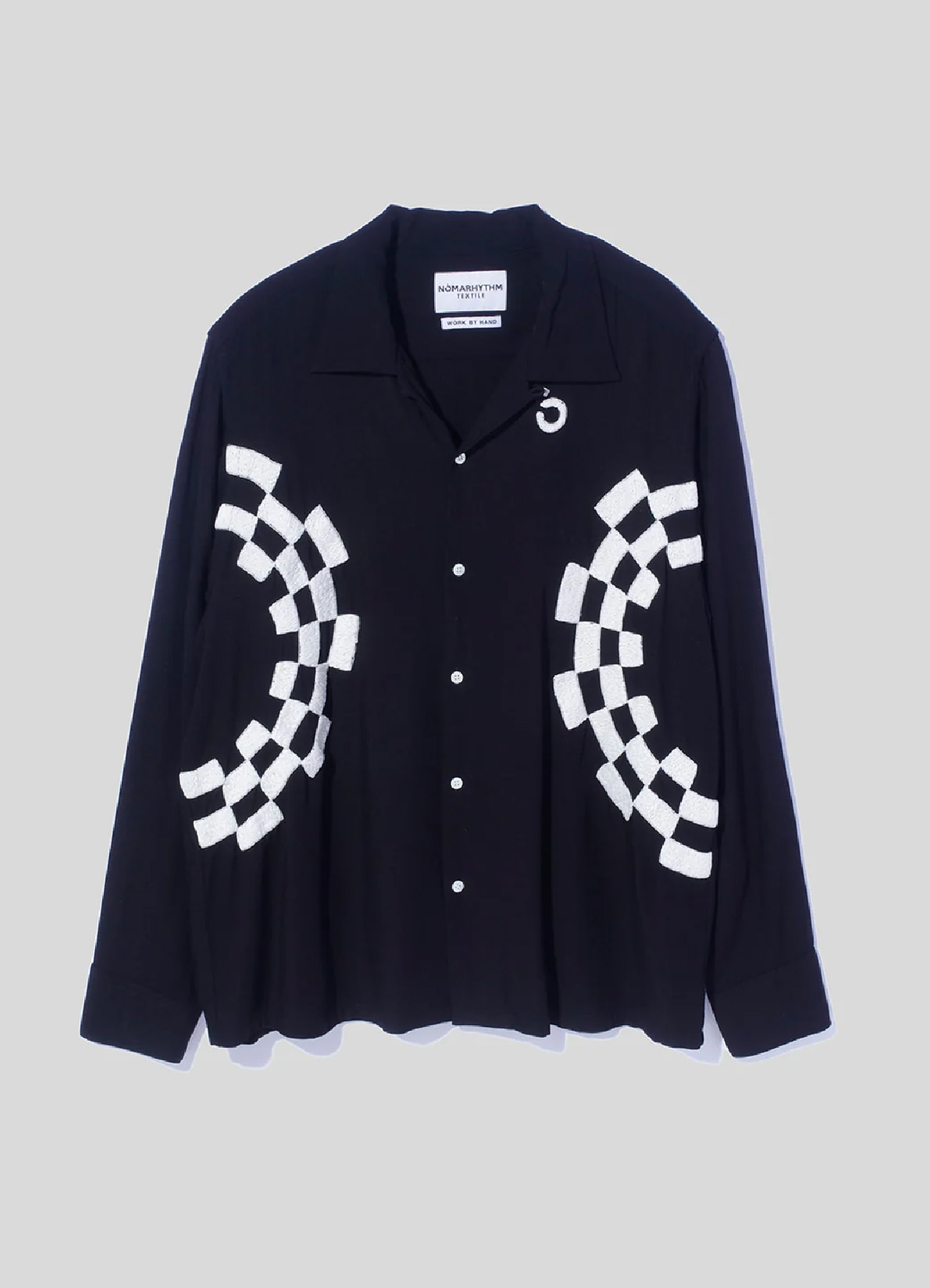 [28 Feb 12:00 JST release]Checker Embroidery Open Collar Shirt