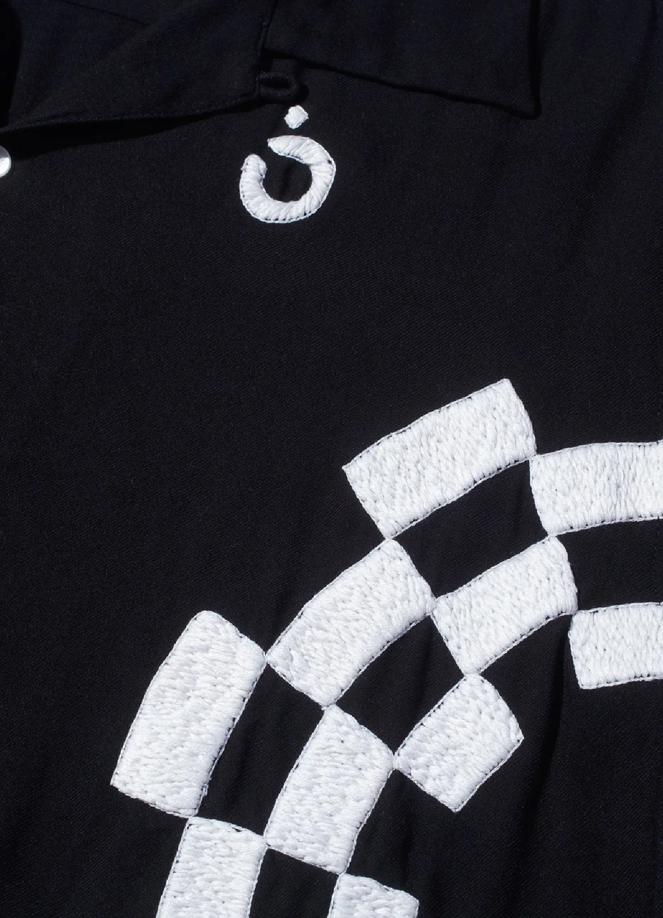 [28 Feb 12:00 JST release]Checker Embroidery Open Collar Shirt_3