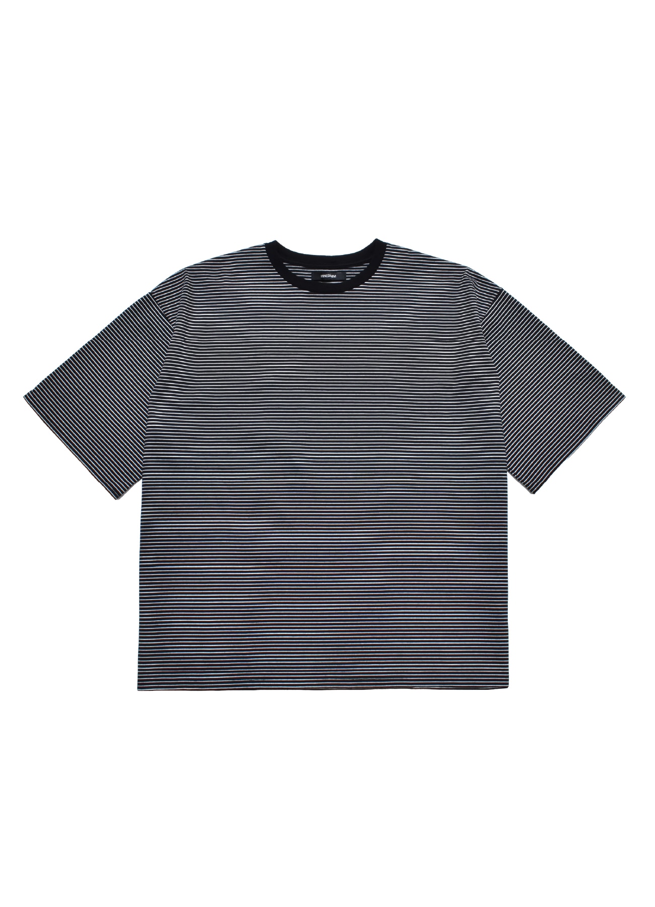 [23 May 12:00 JST release]Micro Border Loose Crewneck T-shirt