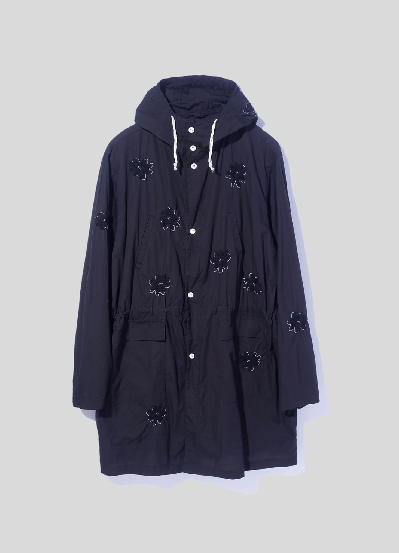 [28 Feb 12:00 JST release]Flower Embroidery Hooded Coat