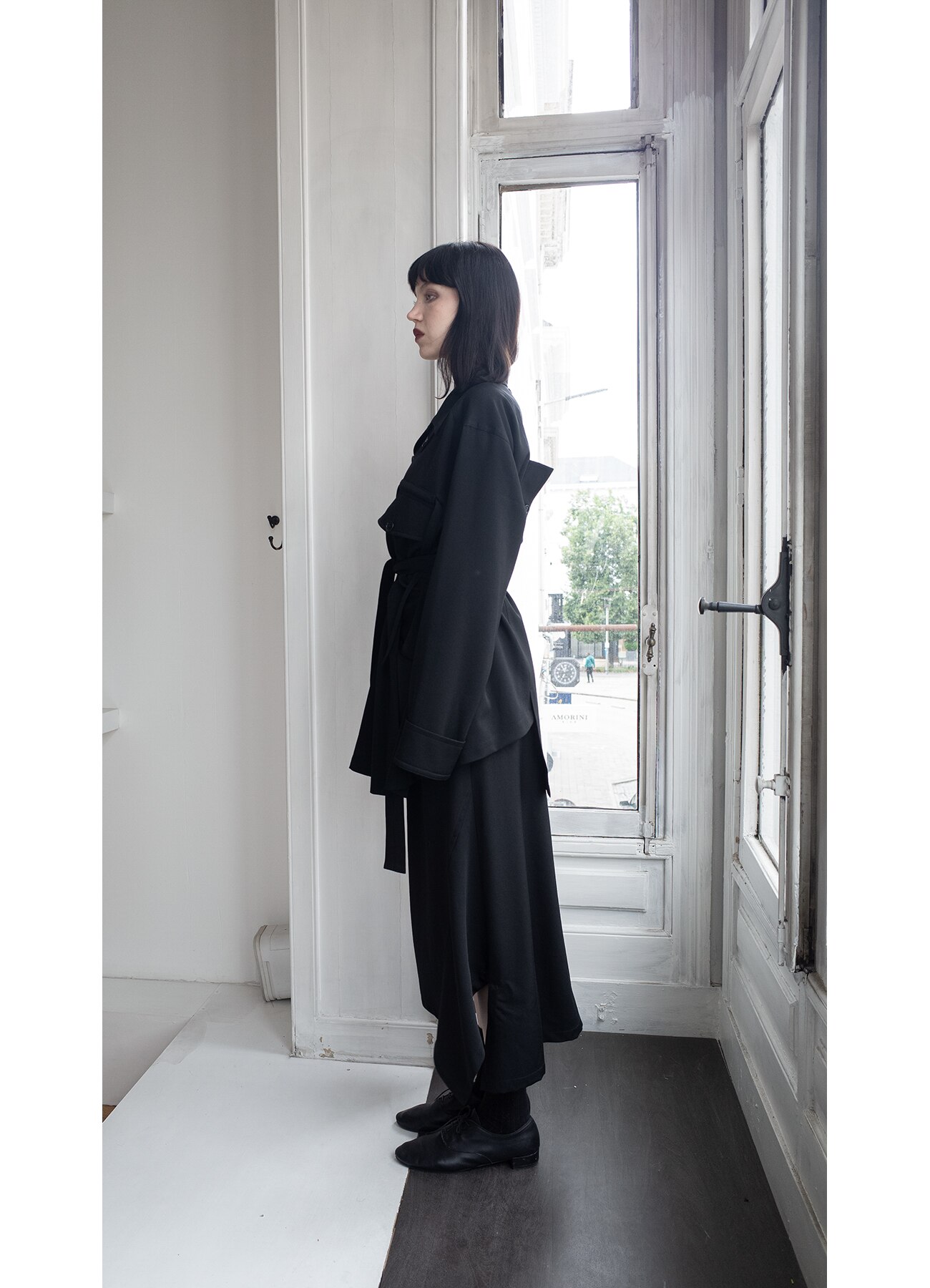 WILDSIDE × Kie Einzelganger Wool Gabardine Jacket A(FREE SIZE BLACK ...