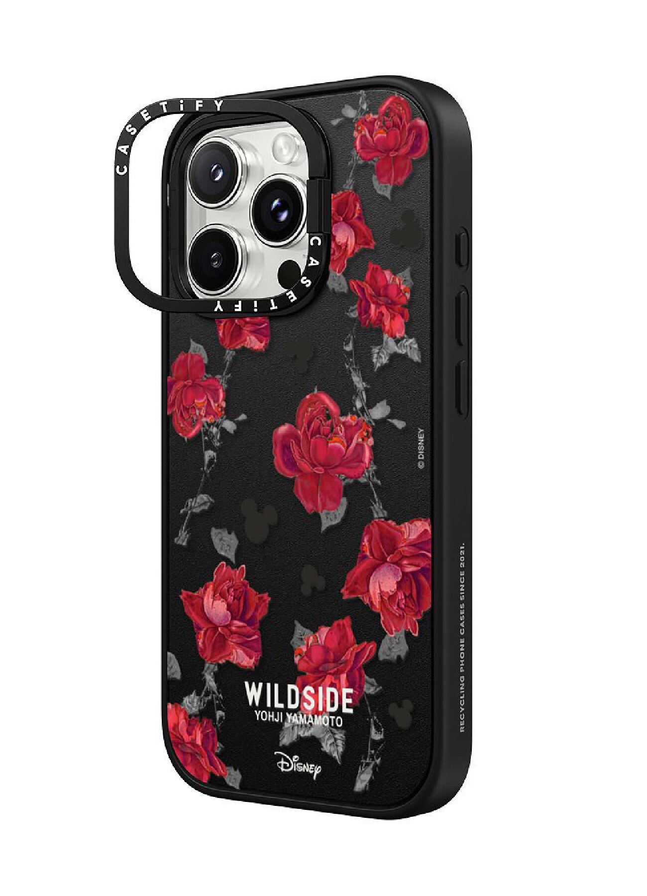 WILDSIDE｜CASETiFY：Disney Special Edition Mickey Mouse & Rose Pattern iPhone Case (MagSafe Impact Ring Stand)_2