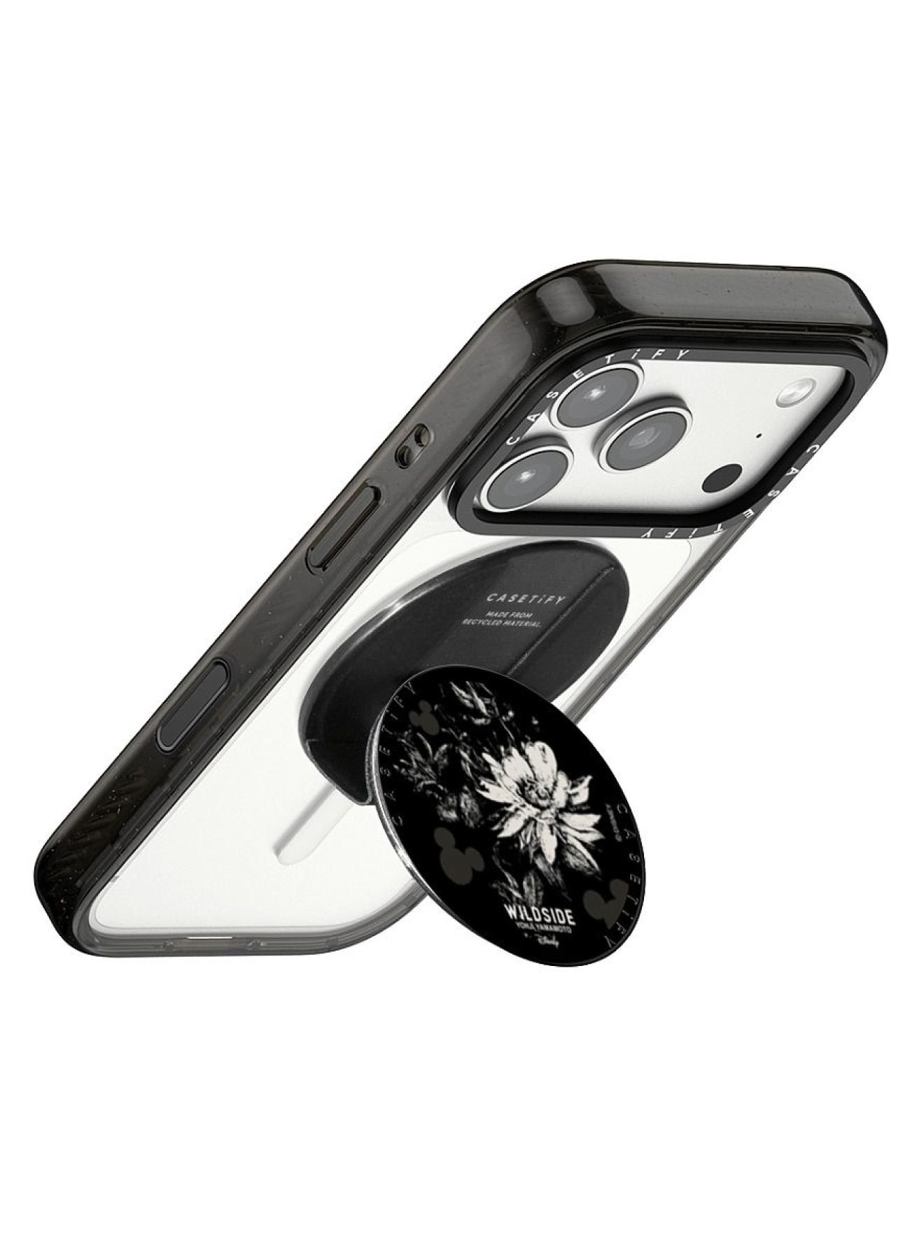 [10 Apr 17:00 JST release] WILDSIDE｜CASETiFY：Disney Special Edition Mickey Mouse & Gothic Flower Snappy Grip Stand (MagSafe Grip Stand)_4