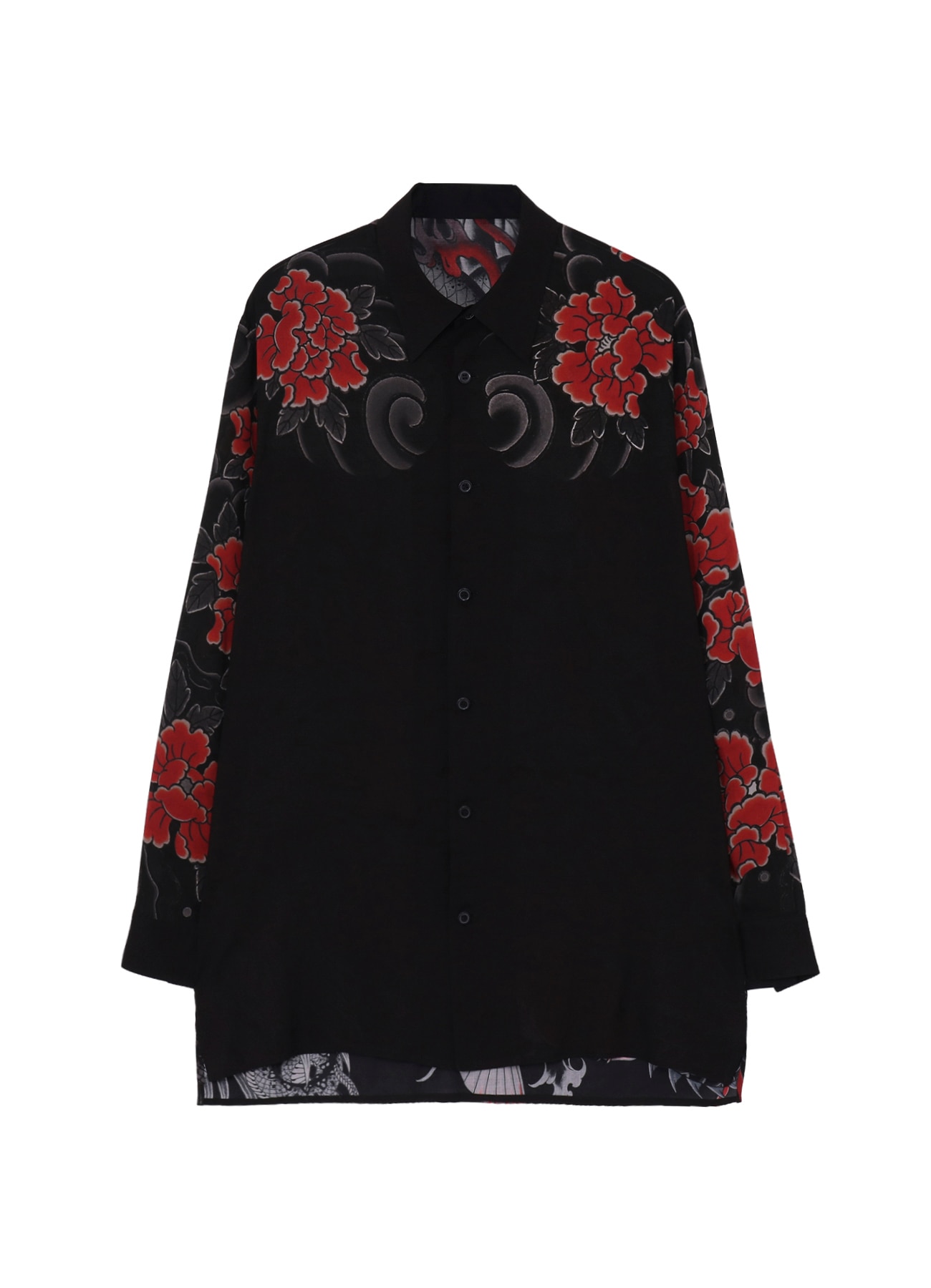 [25 Mar 12:00 JST release]WILDSIDE x RYU GA GOTOKU STUDIO Rayon Shirt(Flower Skull)_1