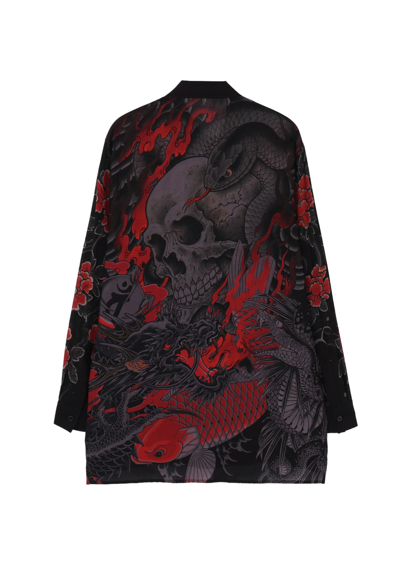 [25 Mar 12:00 JST release]WILDSIDE x RYU GA GOTOKU STUDIO Rayon Shirt(Flower Skull)_2