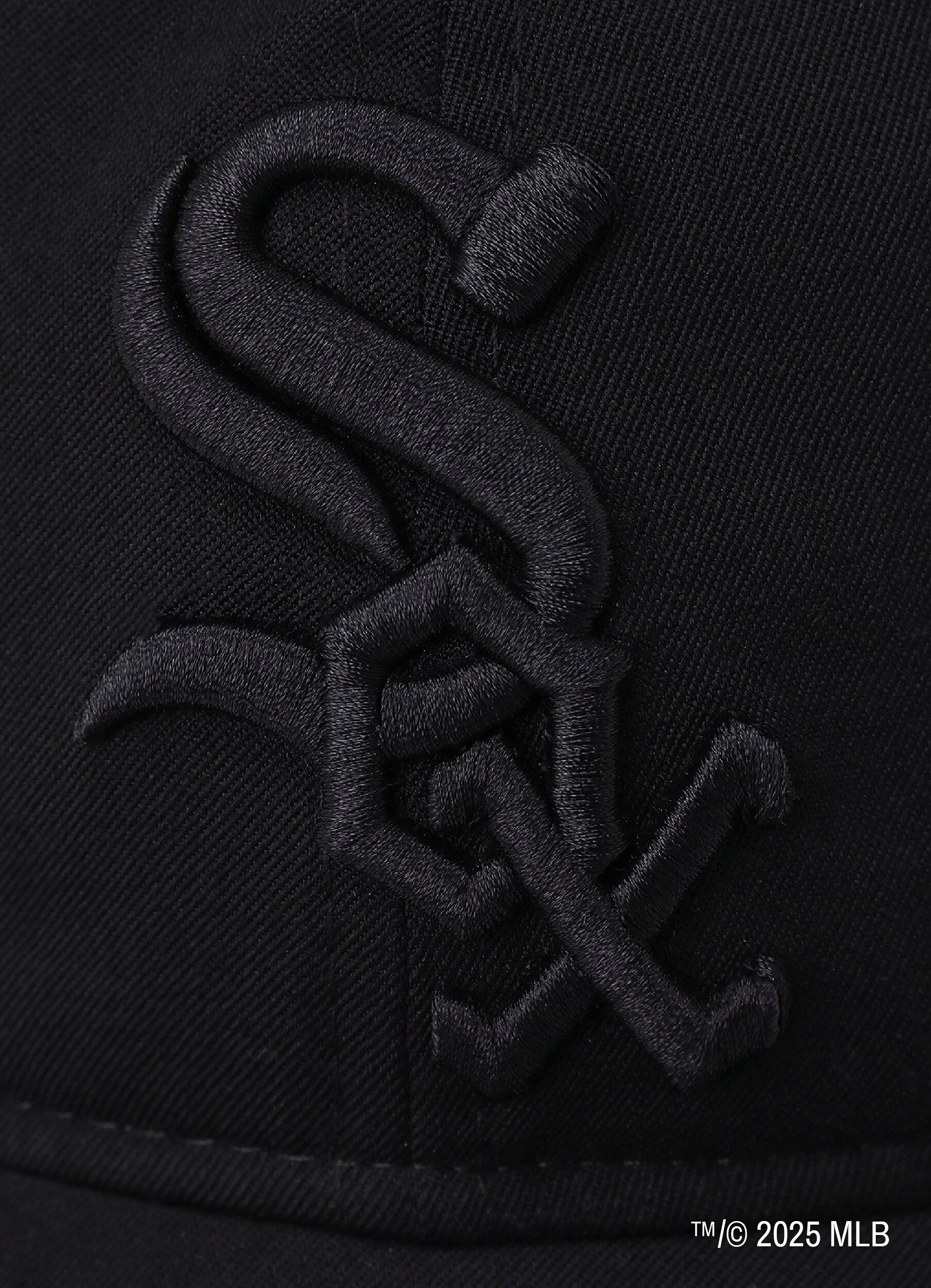 WILDSIDE×NEW ERA 9THIRTY Chicago White Sox BLACK GABARDINE CAP_5
