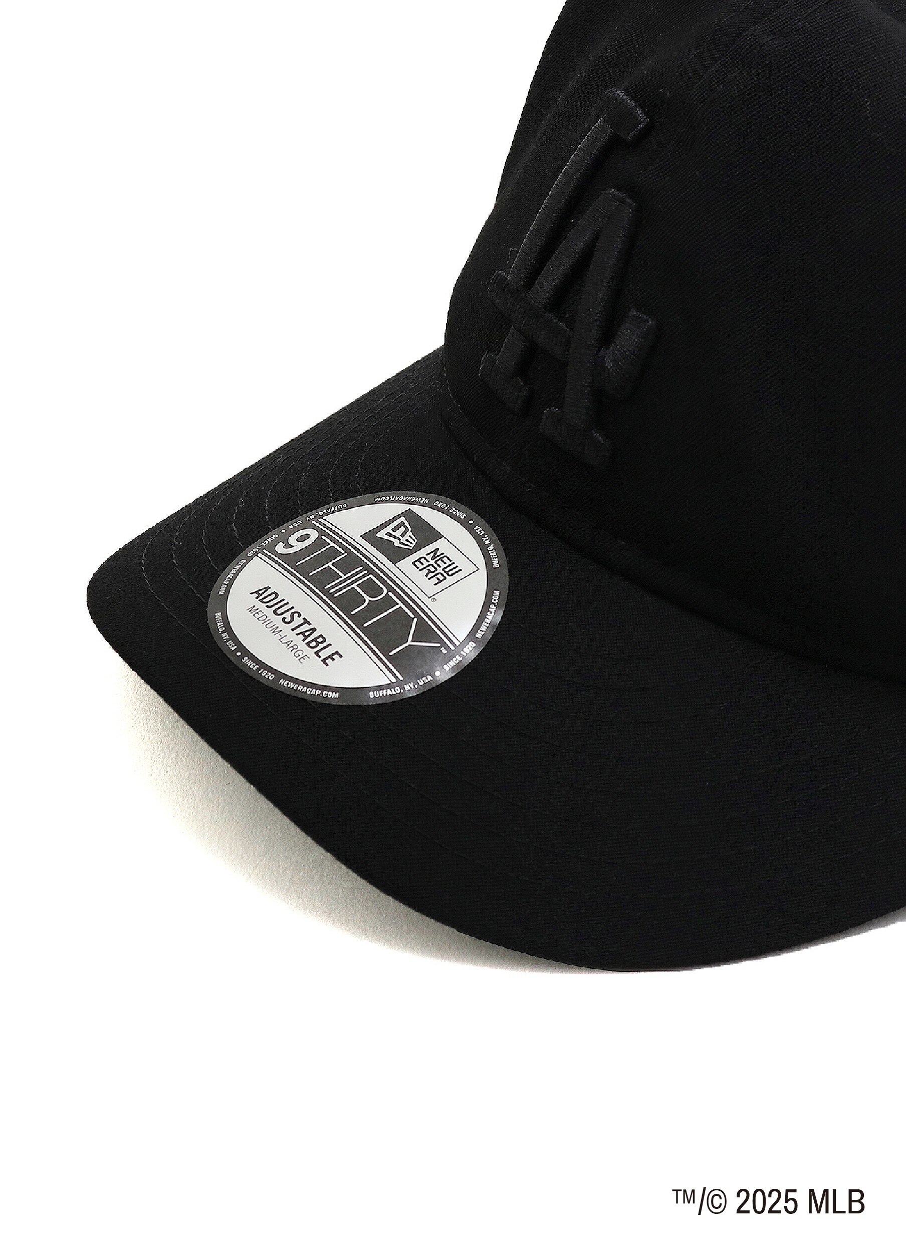 WILDSIDE×NEW ERA 9THIRTY Los Angeles Dodgers BLACK GABARDINE CAP_4