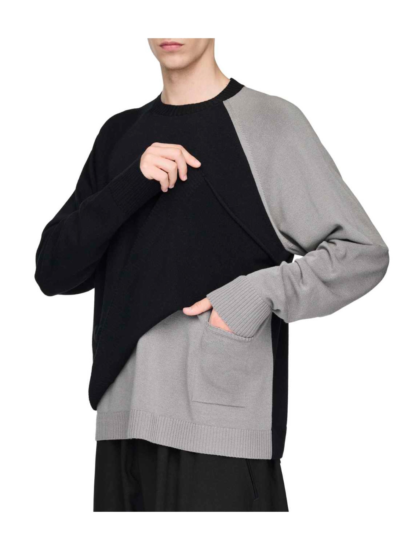 Y-3 LOGO KNIT CREW_8