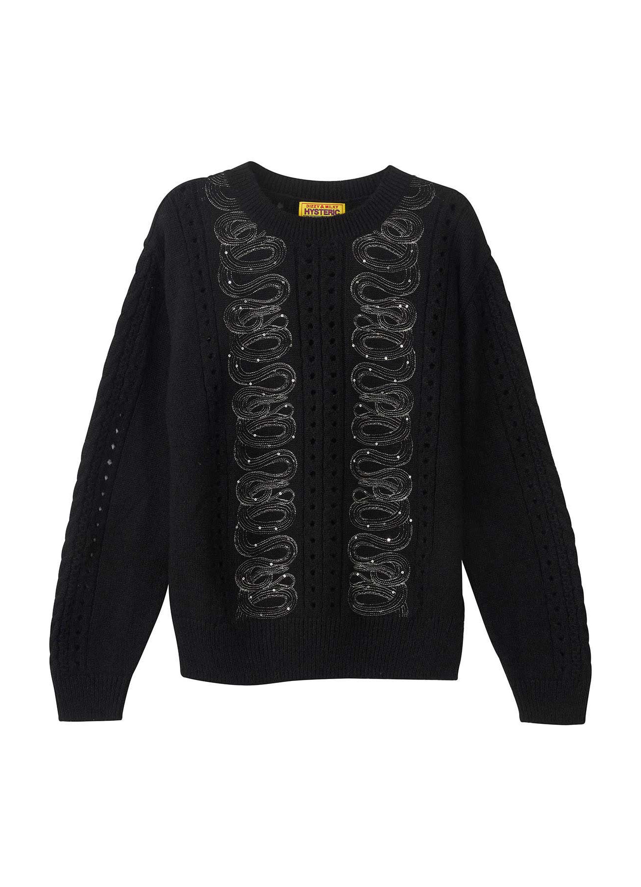 SNAKE LOOP EMBROIDERY SWEATER