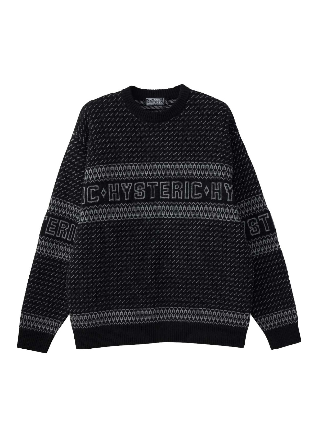 HYSTERIC LOGO JACQUARD SWEATER