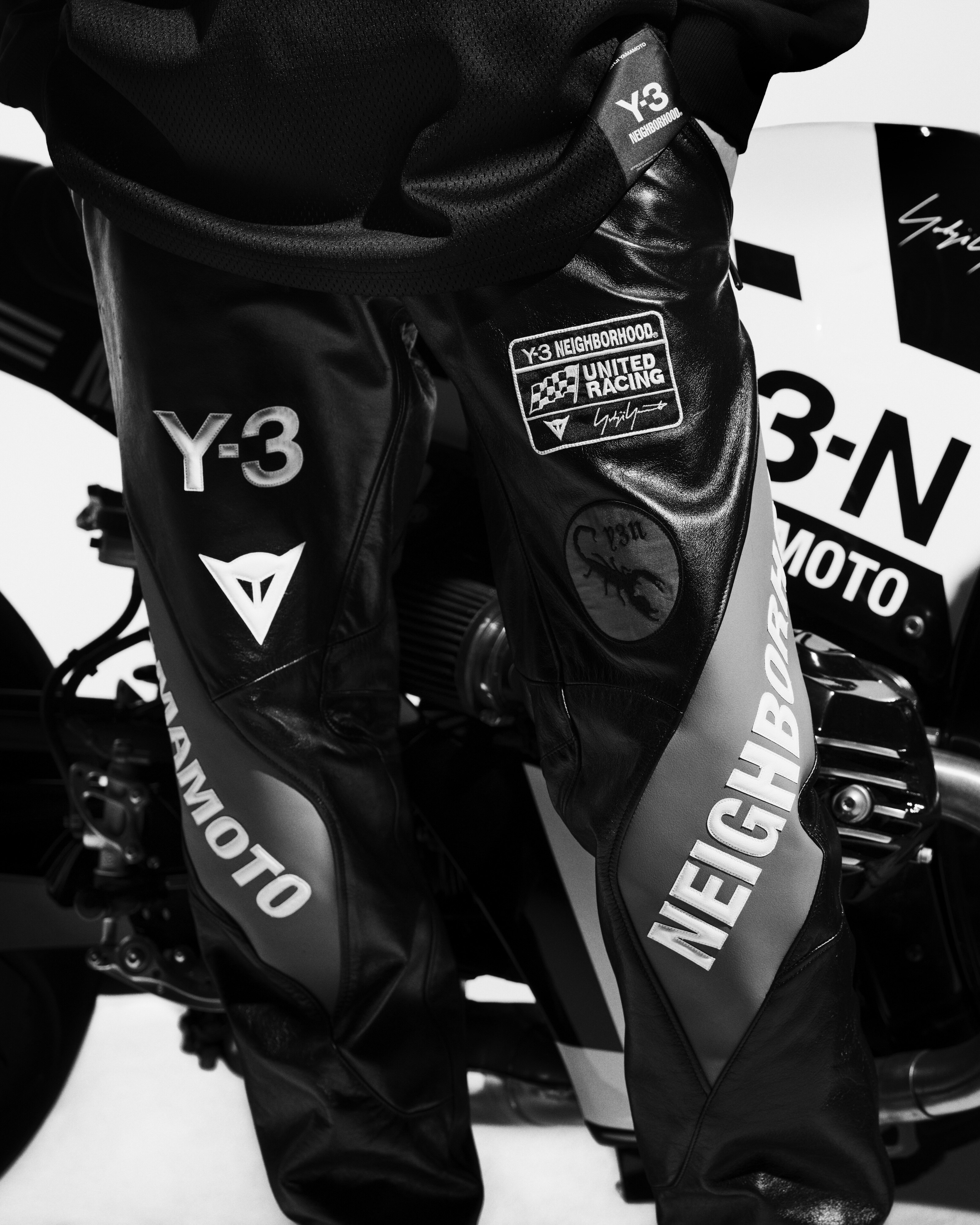 Y-3 NBHD MOTO LEATHER PANTS_4