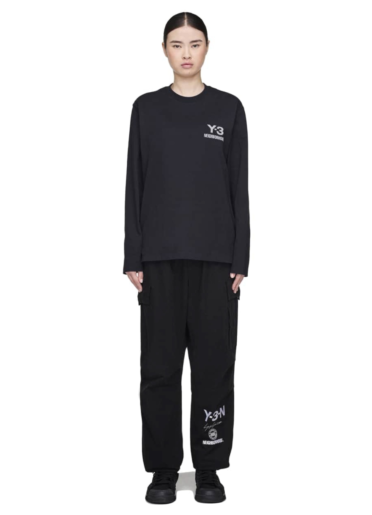 Y-3 NBHD LOGO LS TEE_8