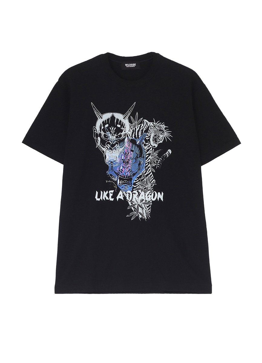 [7/23 12:00(JST) Release]WILDSIDE × RYU GA GOTOKU STUDIO Short Sleeve T-shirt(Hannya/Tiger)