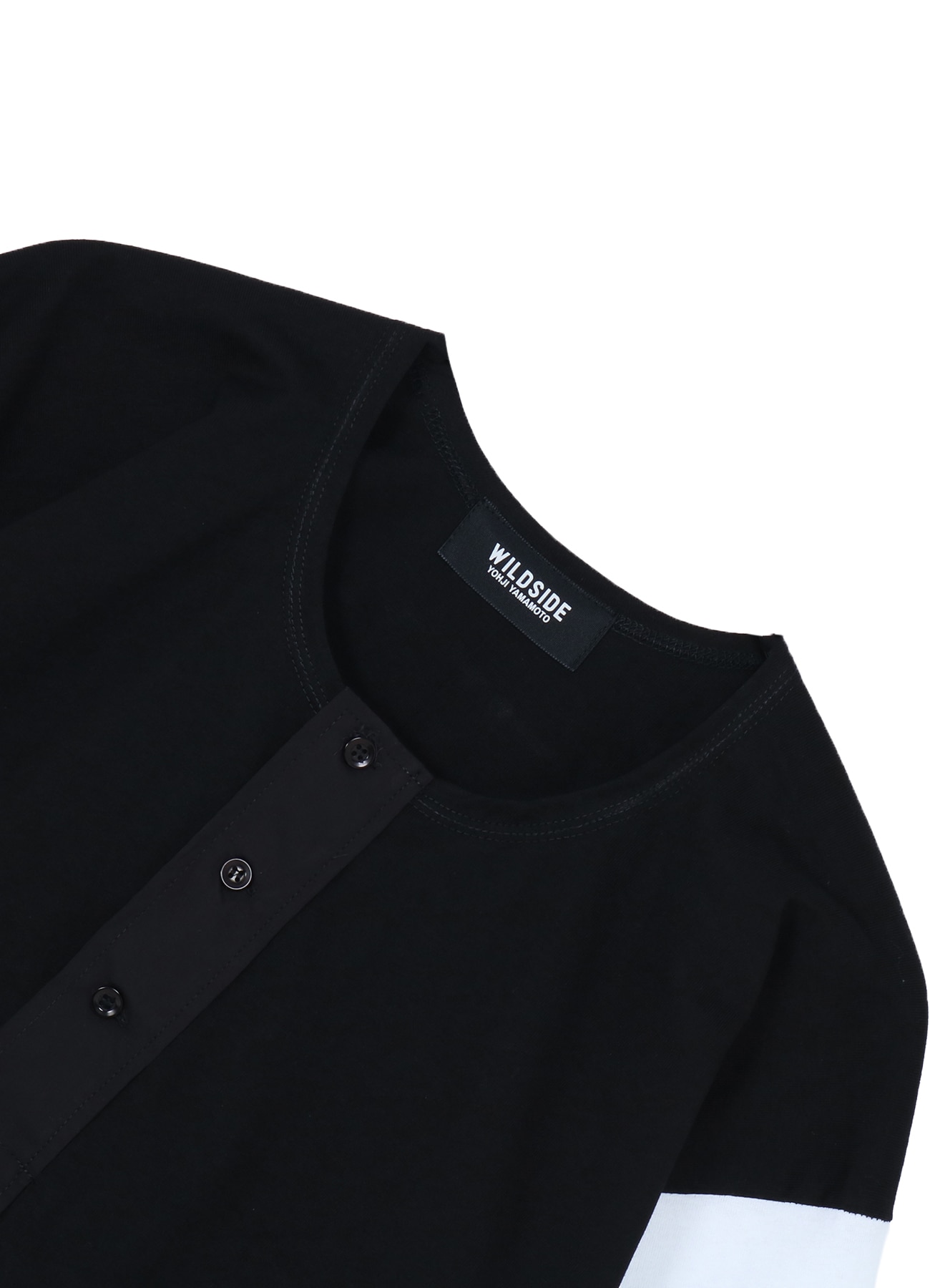 WILDSIDE×Lee Kung Man BLACK 3 BUTTONS SHIRT_3