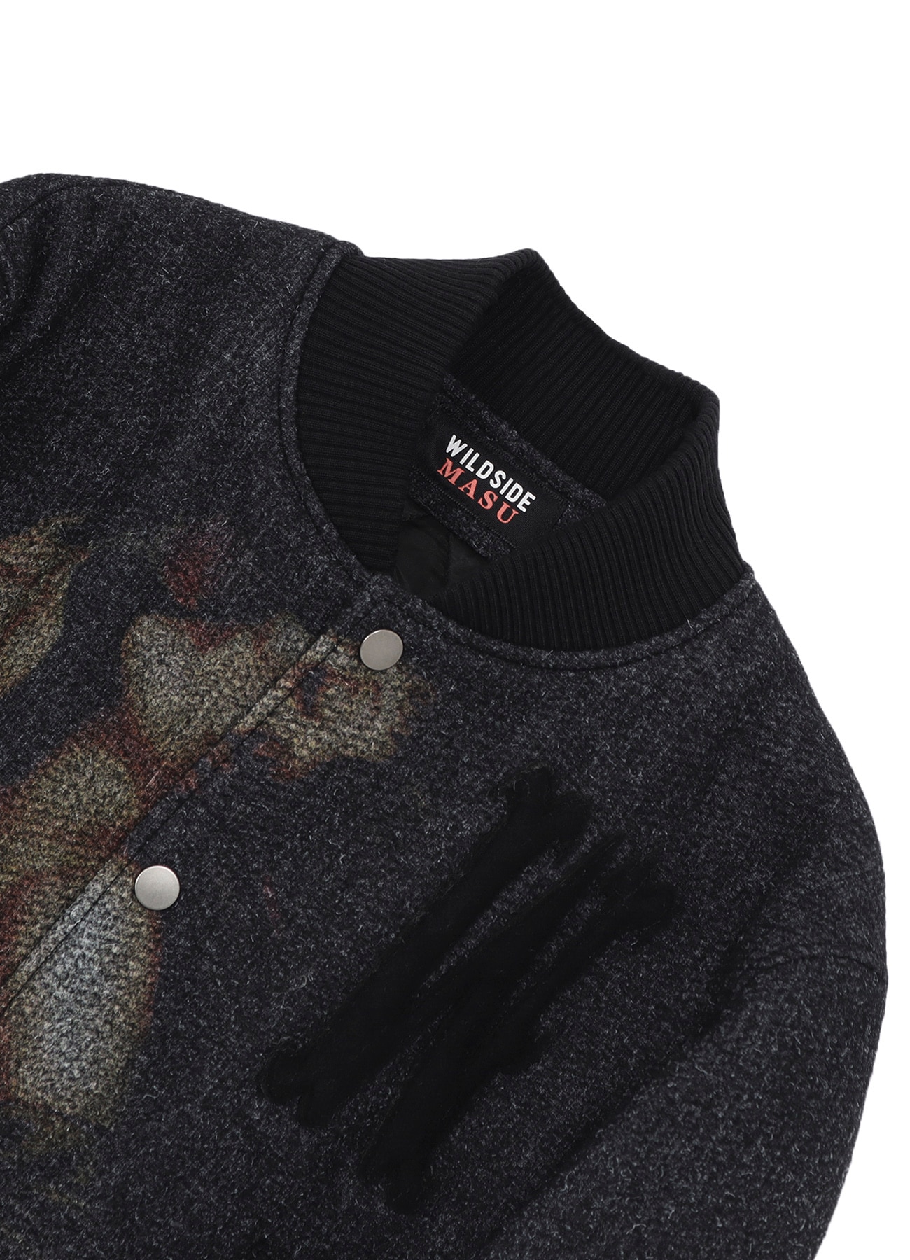 [26 Nov 12:00 JST release] WILDSIDE x M A S U WOMAN PORTRAIT VARSITY JACKET_6