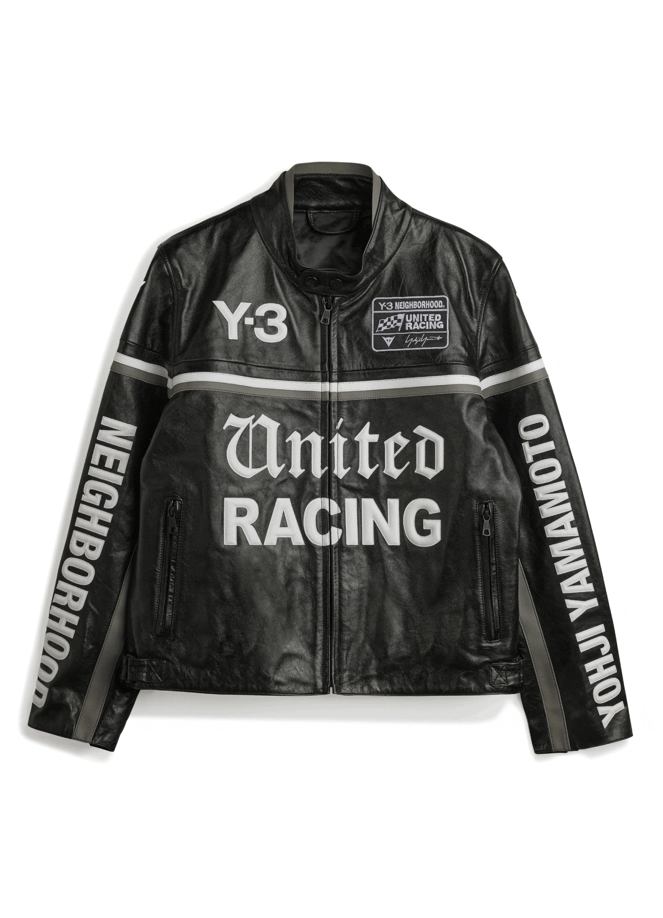 Y-3 NBHD LEATHER RACER JACKET