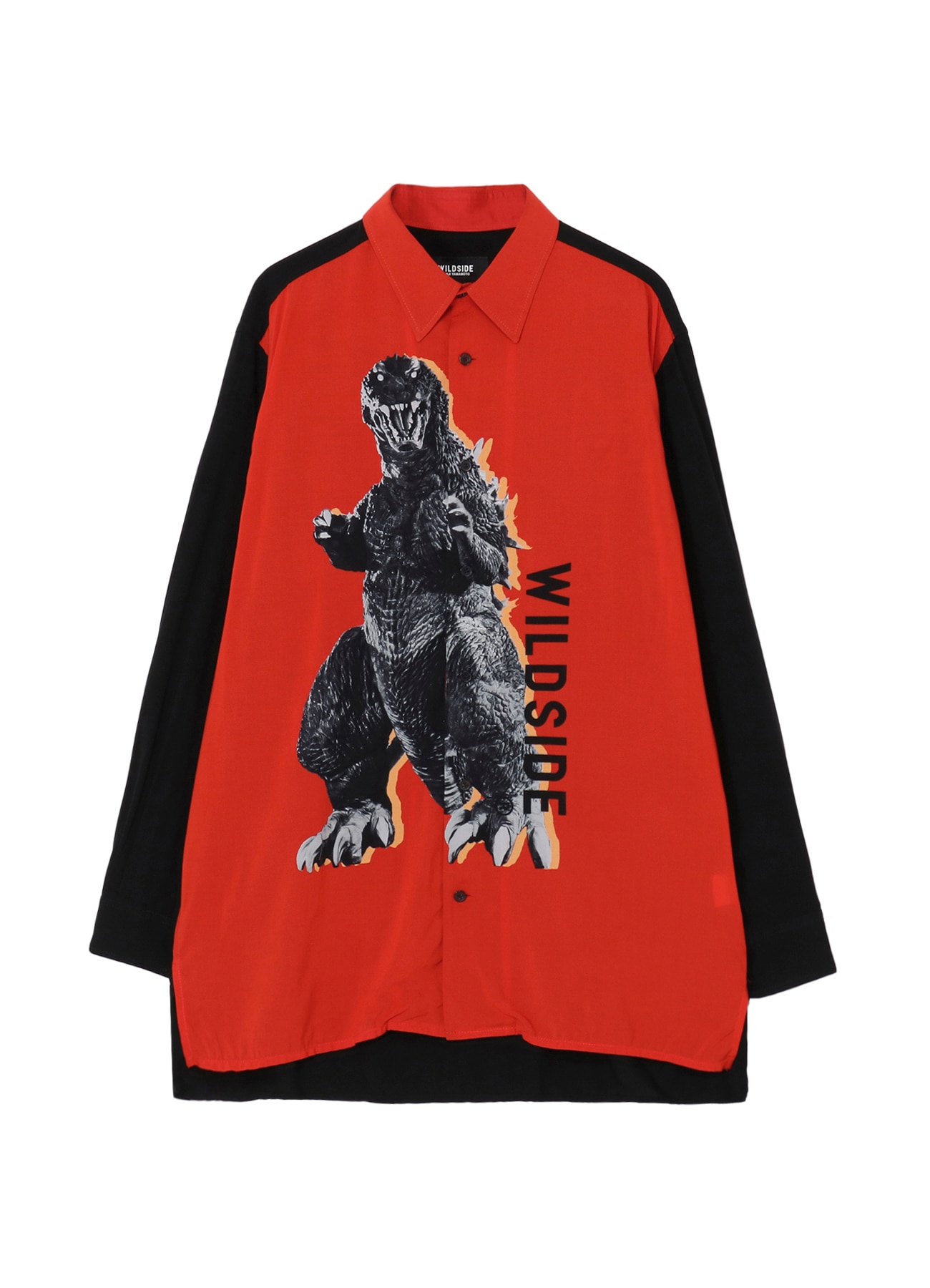 [6/11~ Pre-sale at Hankyu Men's Tokyo / 6/18~ General Release] WILDSIDE x IZUMONSTER Graphic Rayon Shirt (Godzilla)