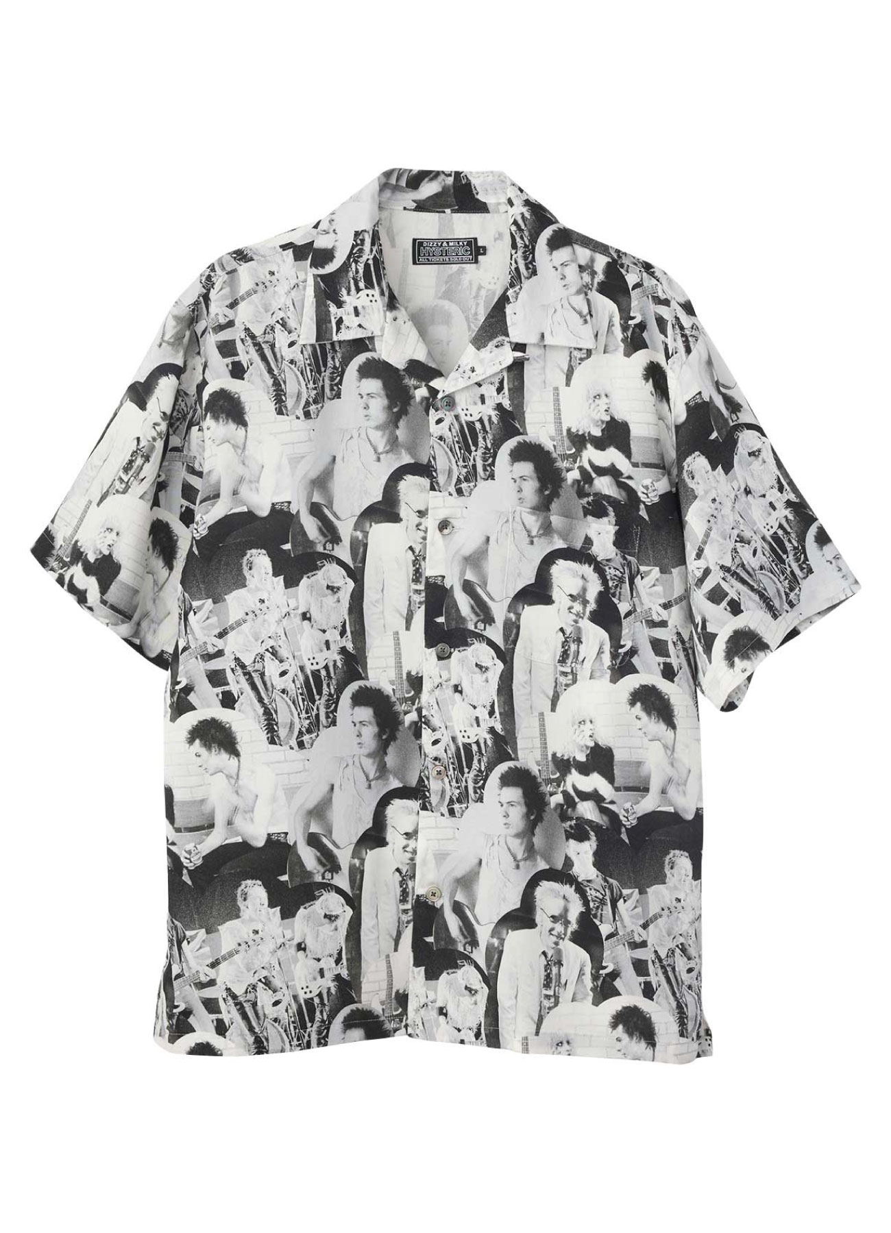 DENNIS MORRIS/BOLLOKS ANARCHY MIX OPEN COLLAR SHIRT