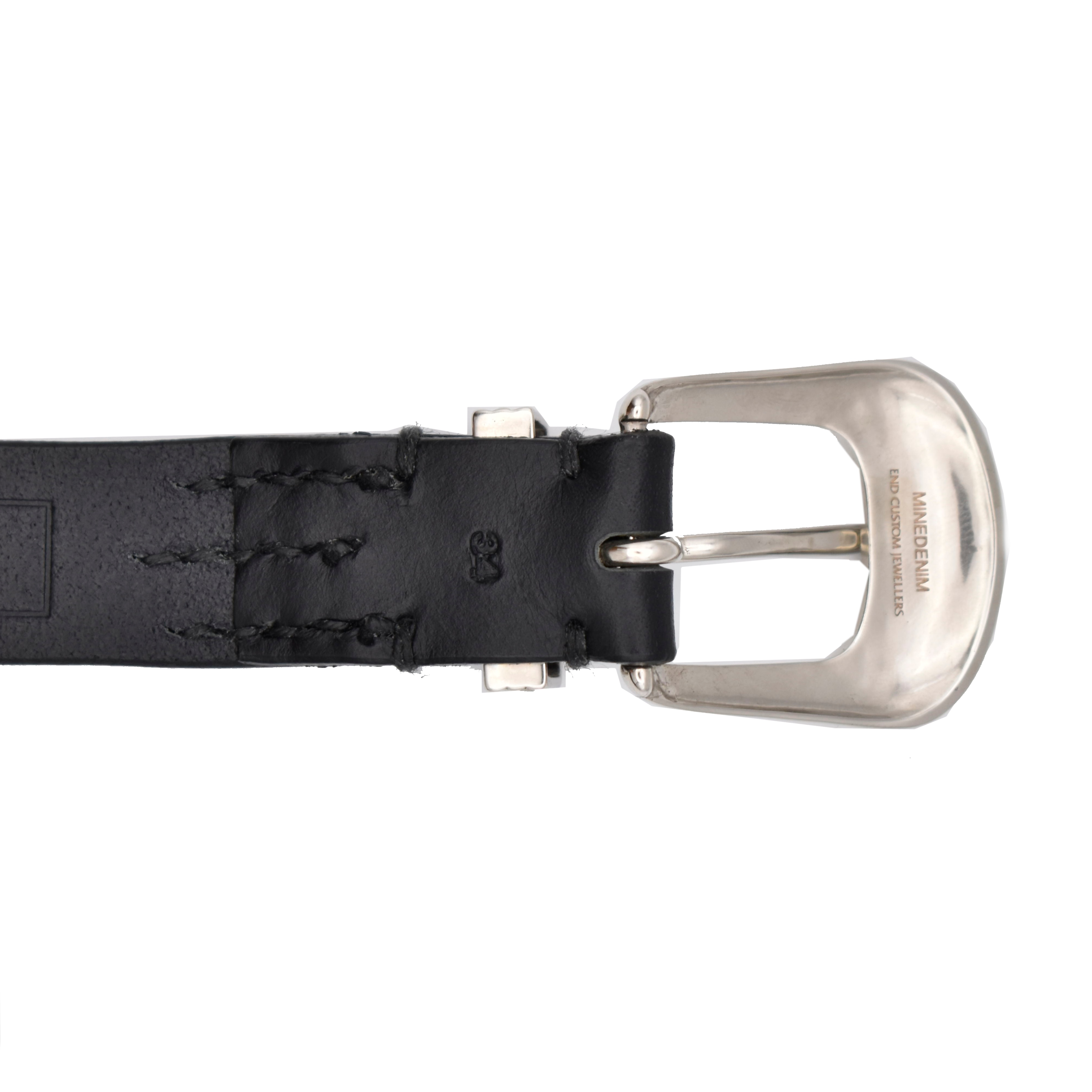 Western Leather Belt(32 BLACK): MINEDENIM｜WILDSIDE YOHJI