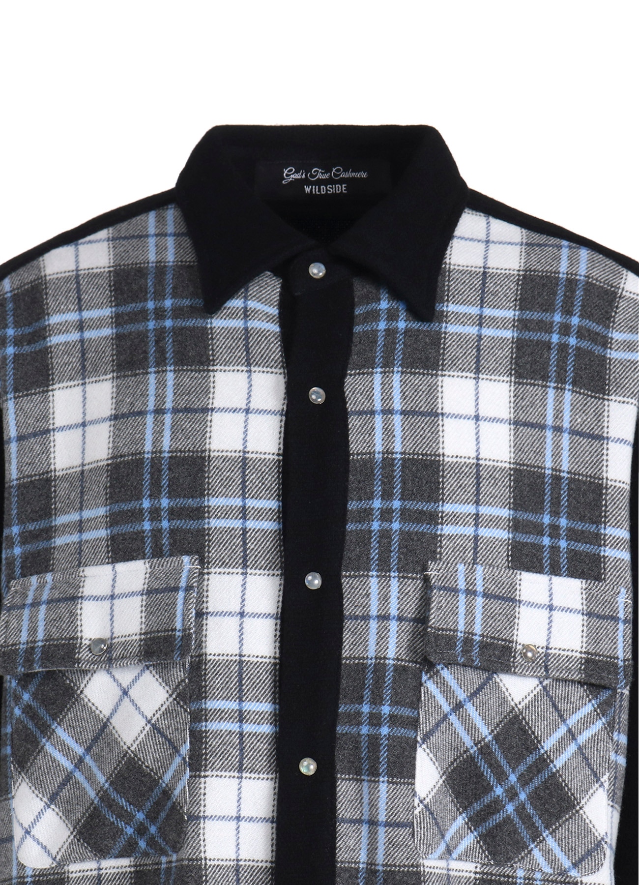 WILDSIDE × God's True Cashmere CASHMERE CHECK SHIRT A_4