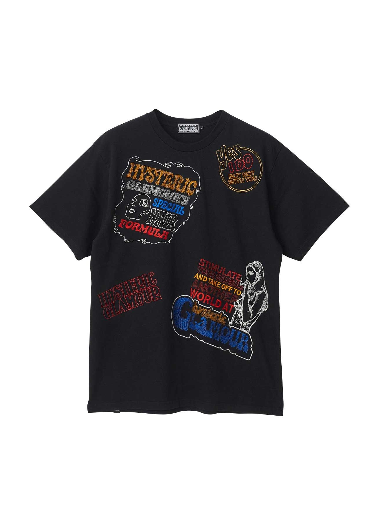 [25 July 12:00 JST release] HYSTERIC SCRATCH EMBROIDERED T-Shirt