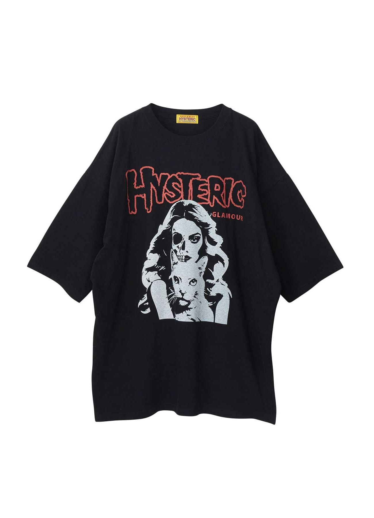[22 Aug 12:00 JST release] HYSTERIC WOMAN HALF SKULL CAT Oversized Dress