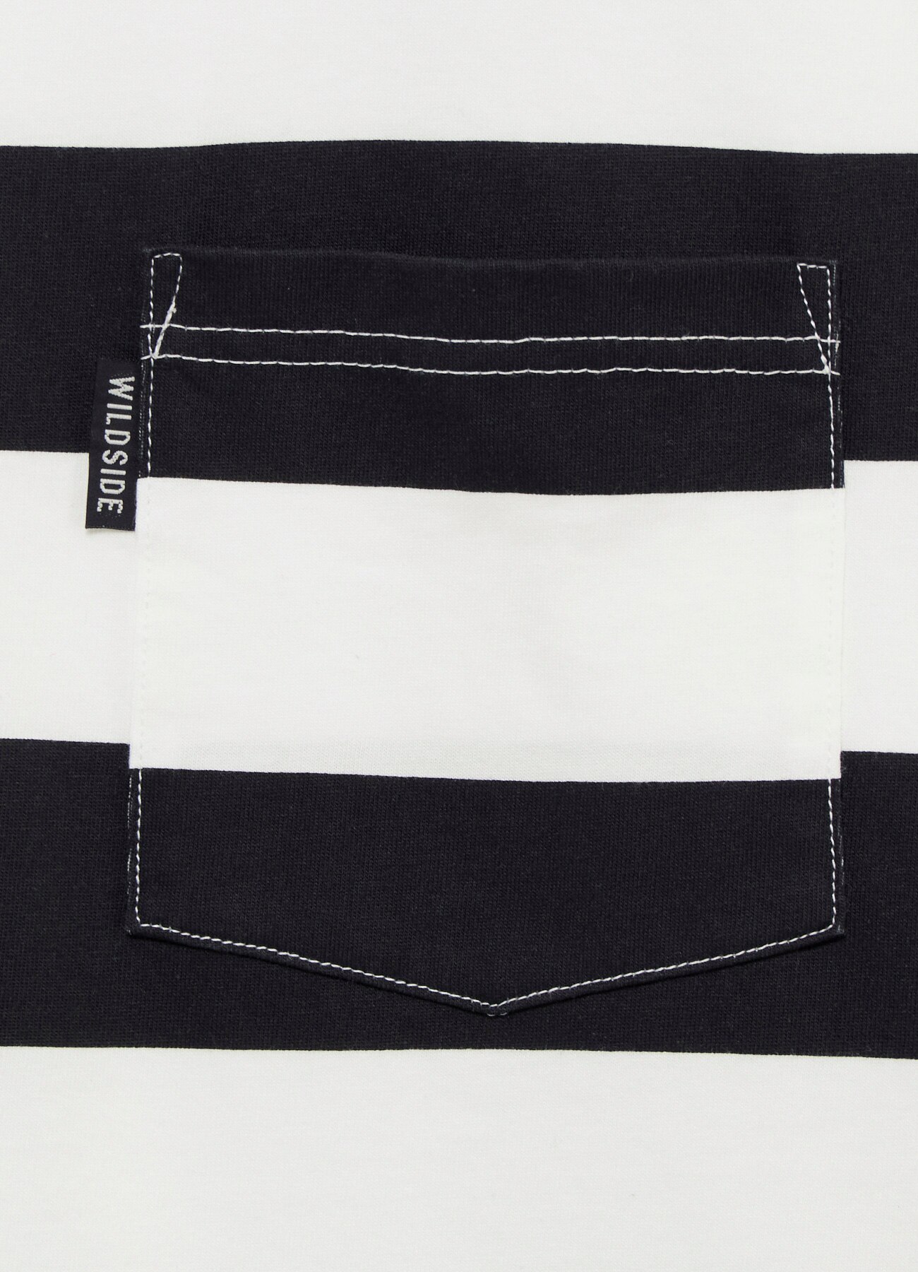 [7 Aug 12:00 JST release] WILDSIDE×BLUE BLUE Pigment Stripe T-shirt White_8