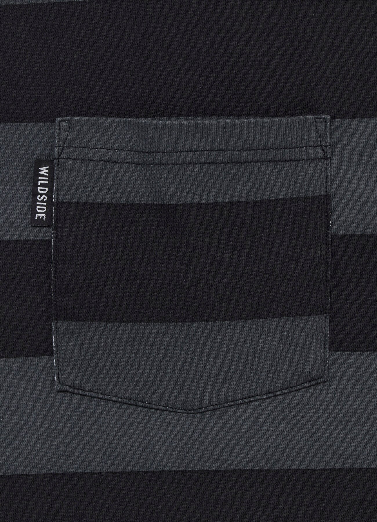 [7 Aug 12:00 JST release] WILDSIDE×BLUE BLUE Pigment Stripe T-shirt Black_8