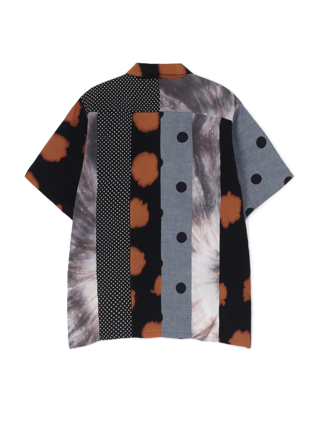 WILDSIDE × NOMA t.d. DOT PRINT & DYE PATCHWORK SHIRT(M BLACK