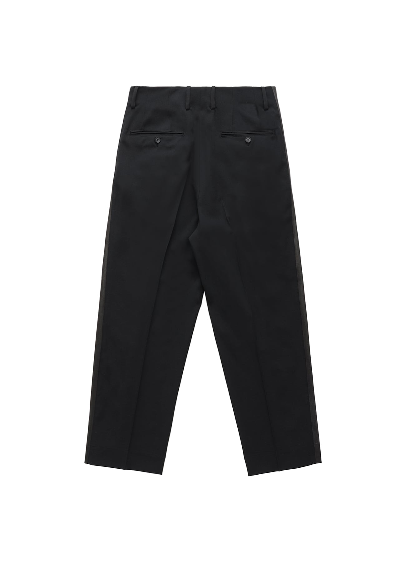 WILDSIDE × stein BELTLESS WIDE TAPERED TROUSERS(S BLACK): stein｜WILDSIDE  YOHJI YAMAMOTO [Official