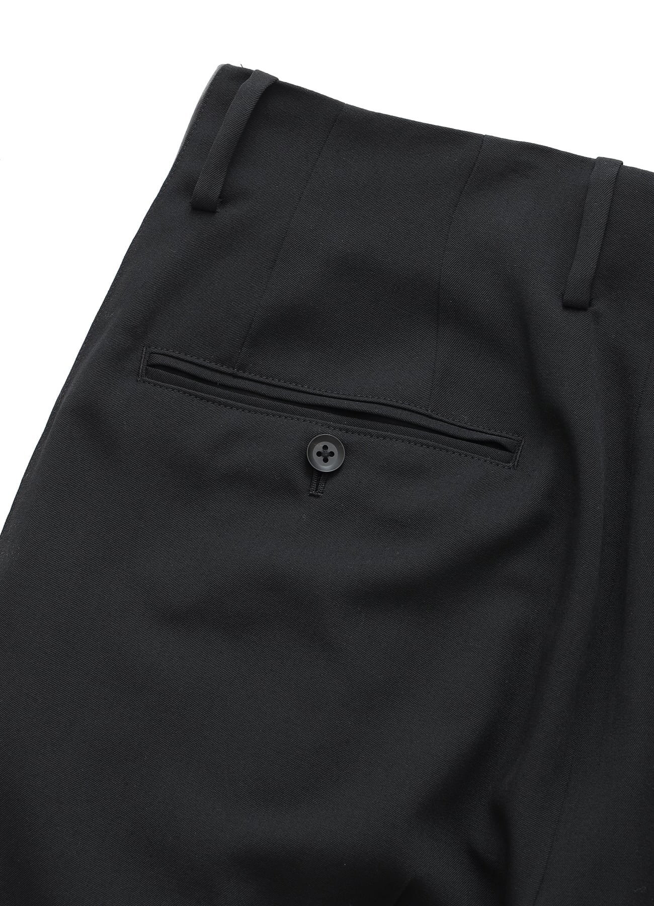 WILDSIDE × stein BELTLESS WIDE TAPERED TROUSERS(S BLACK