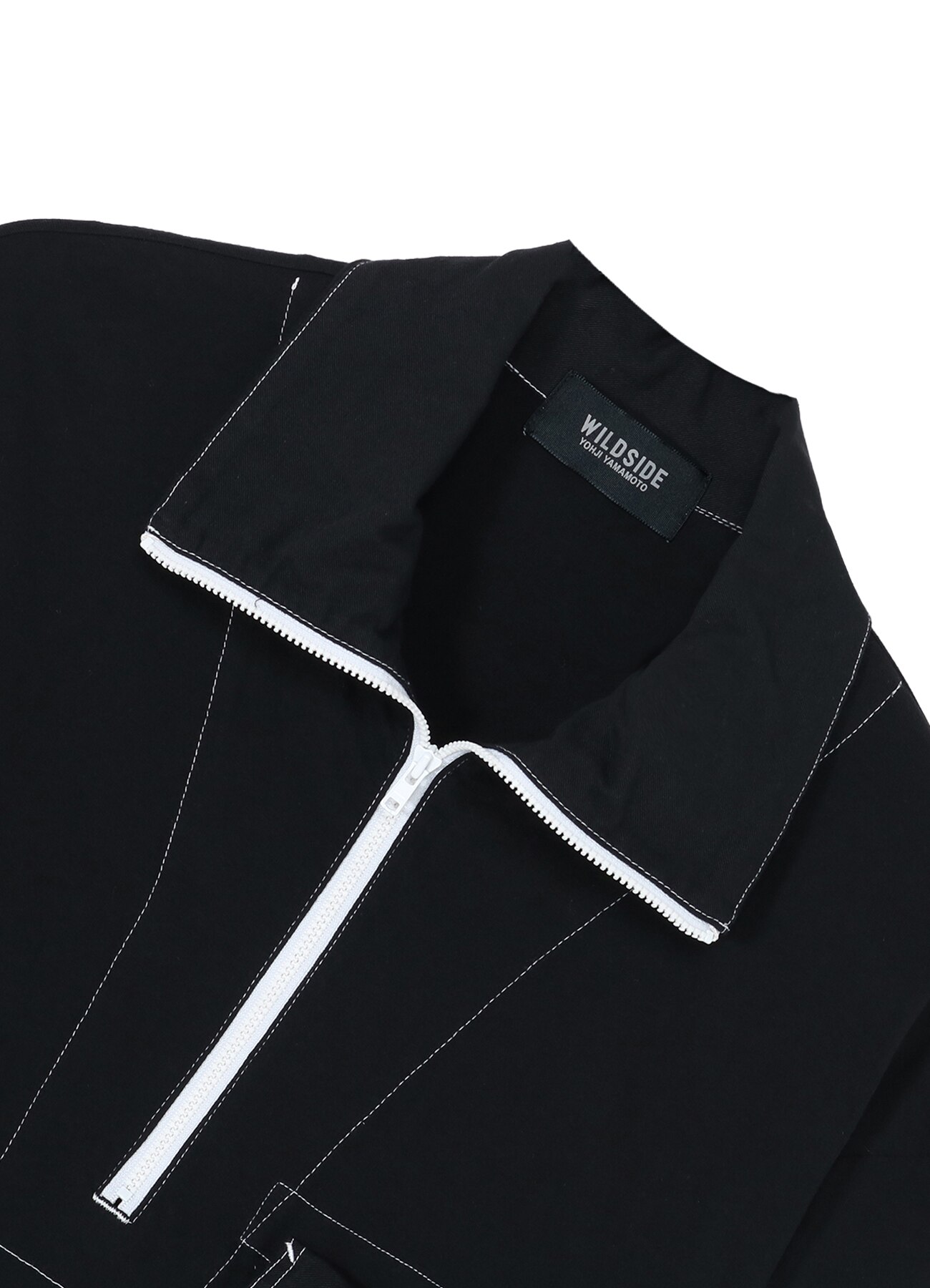 Cotton Jersey Half Zip Long Sleeve T-shirt (Garment Dye)_4