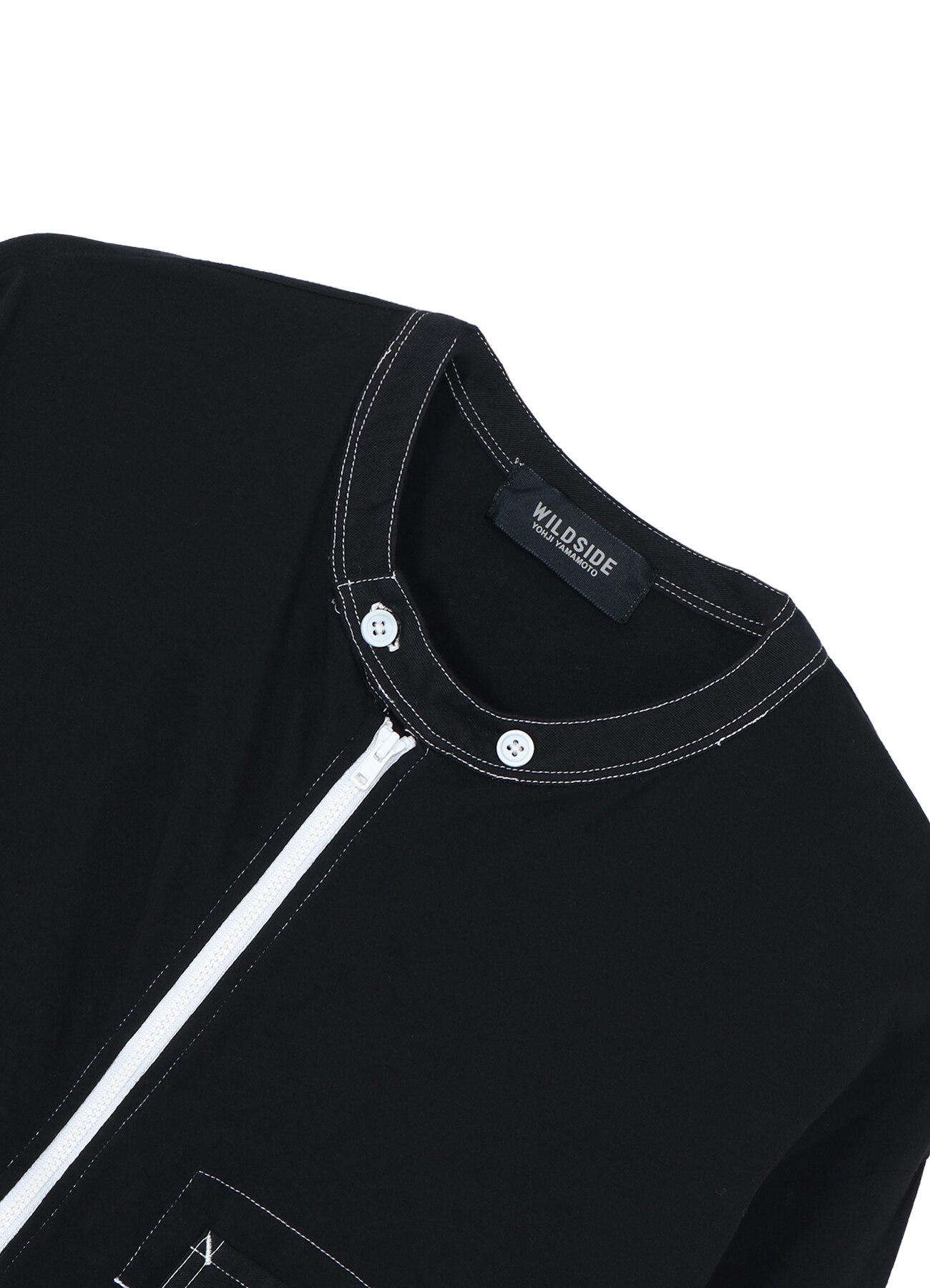 Cotton Jersey Full Zip Long Sleeve T-shirt (Garment Dye)_3