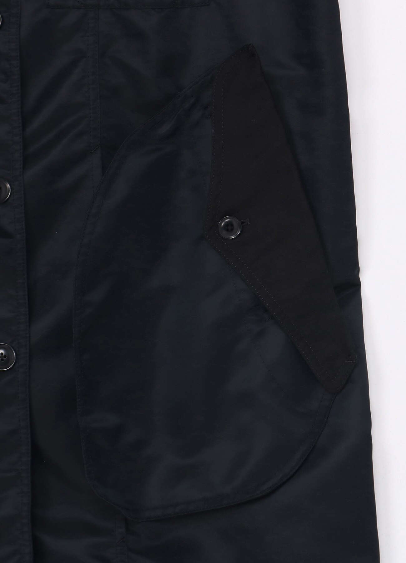 Nylon Twill Soutien Collar Coat(XS Black): YOHJI YAMAMOTO 