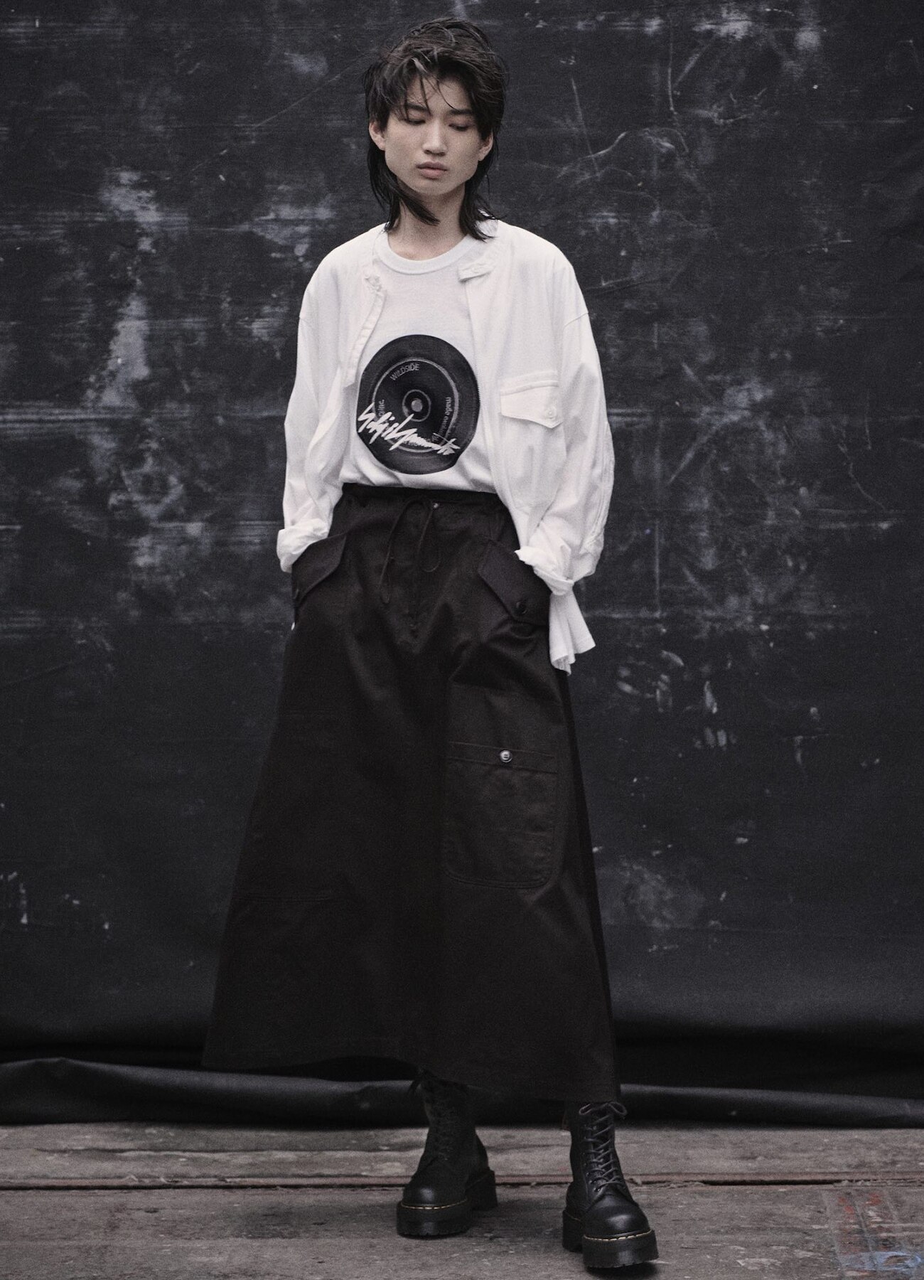 Cotton Chino Work Skirt(M BLACK): YOHJI YAMAMOTO｜WILDSIDE YOHJI