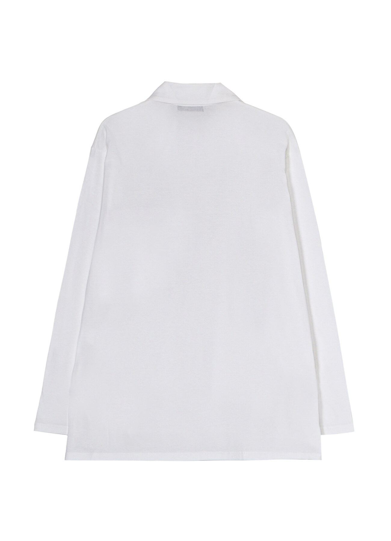Cotton Jersey Half Zip Long Sleeve T-shirt(XS WHITE): YOHJI