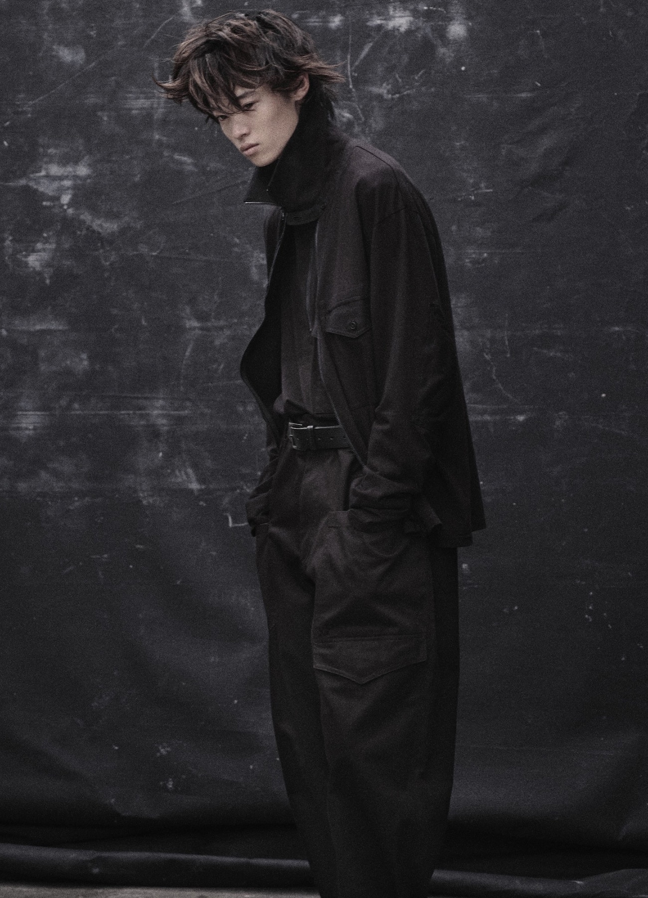 Cotton Jersey Half Zip Long Sleeve T-shirt_10