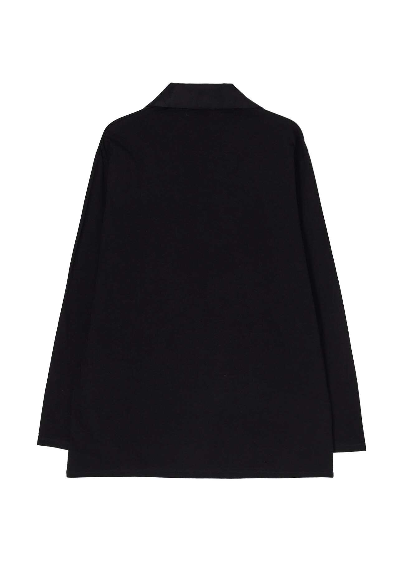 Cotton Jersey Half Zip Long Sleeve T-shirt_3