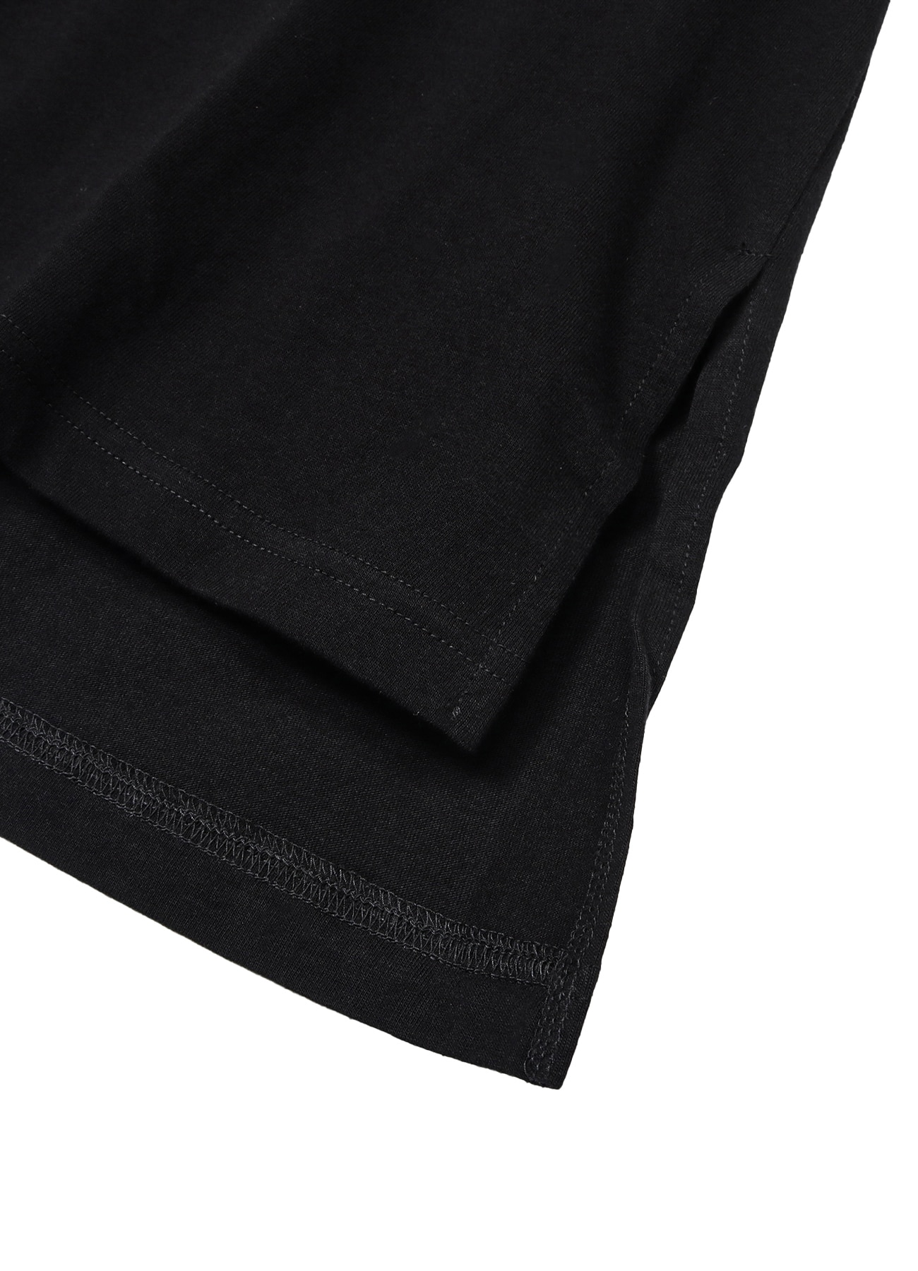 Cotton Jersey Collared Pocket Long Sleeve T-shirt(XS BLACK