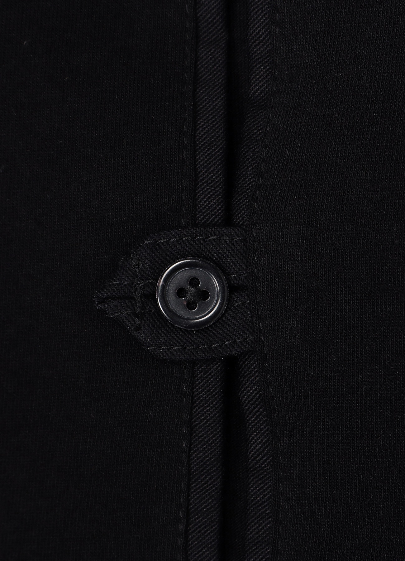 WILDSIDE【Yohji Yamamoto】Cotton Jersey Collared LS T-shirt REGULAR COLLAR SHIRT WITH BLACK FLOWER PRINT(S Black): Y's