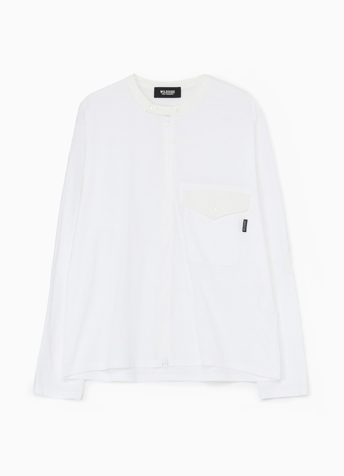 Cotton Jersey Full Zip Long Sleeve T-shirt