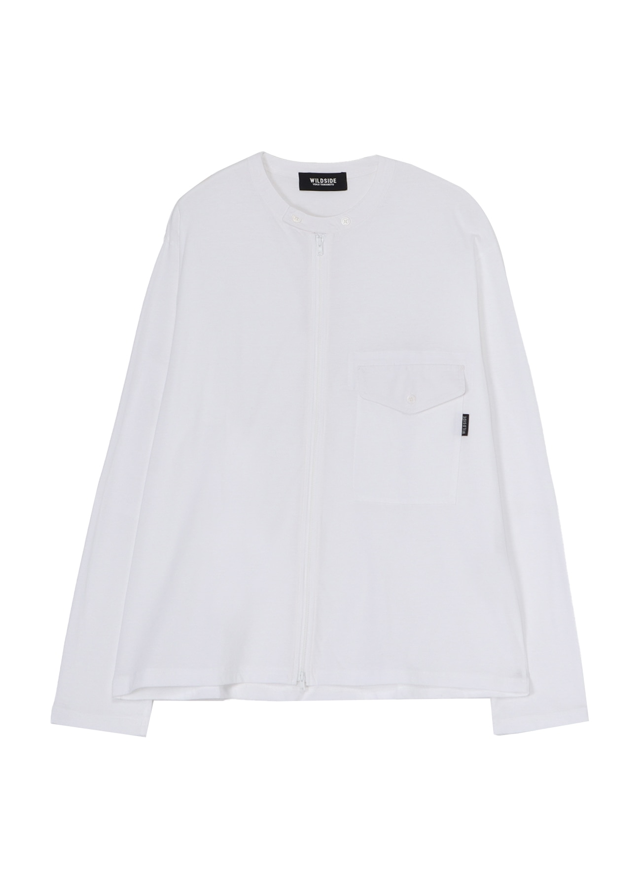 Cotton Jersey Long Sleeve Zip T-Shirt | labiela.com