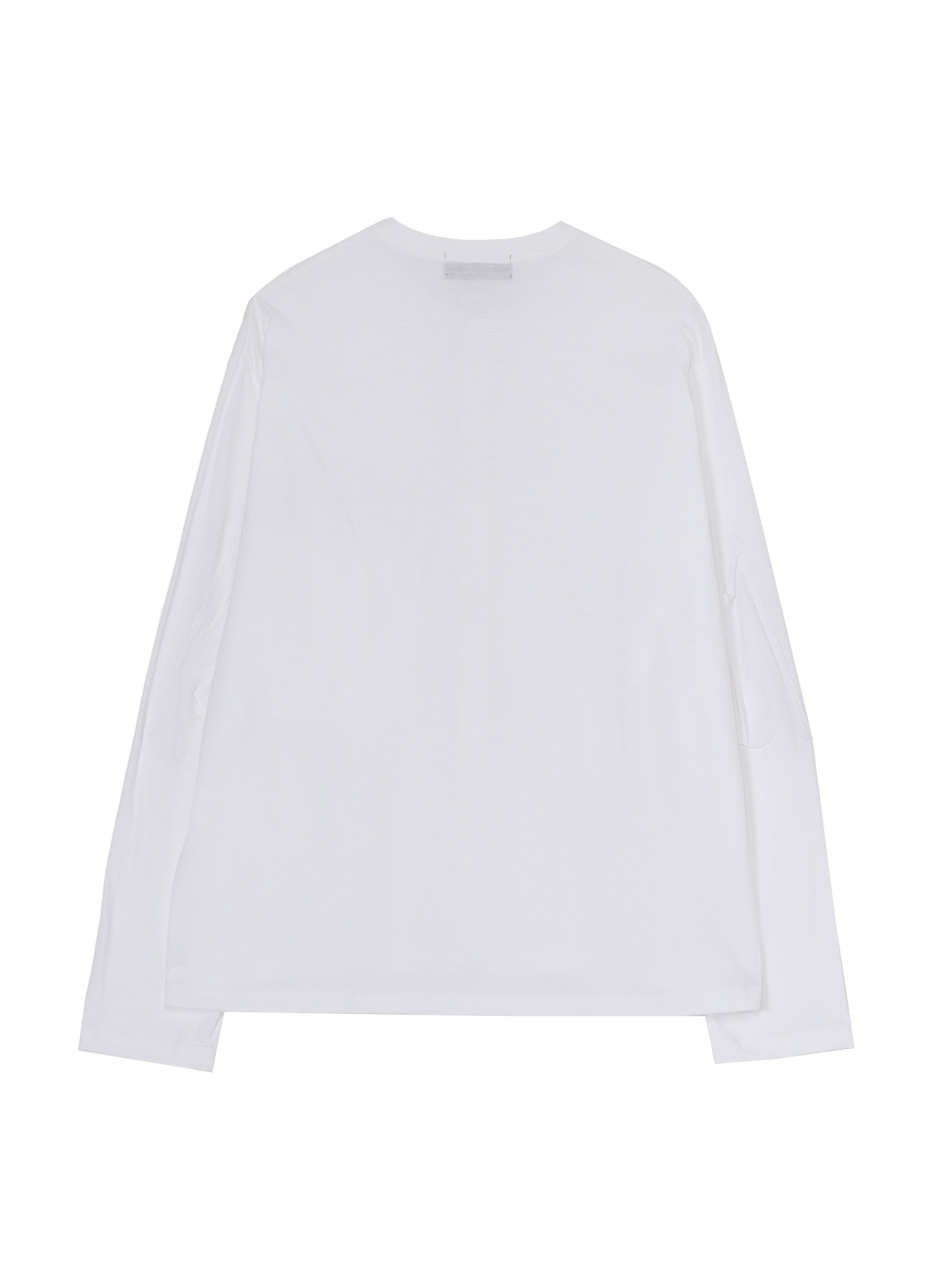 Cotton Jersey Full Zip Long Sleeve T-shirt(M WHITE): YOHJI