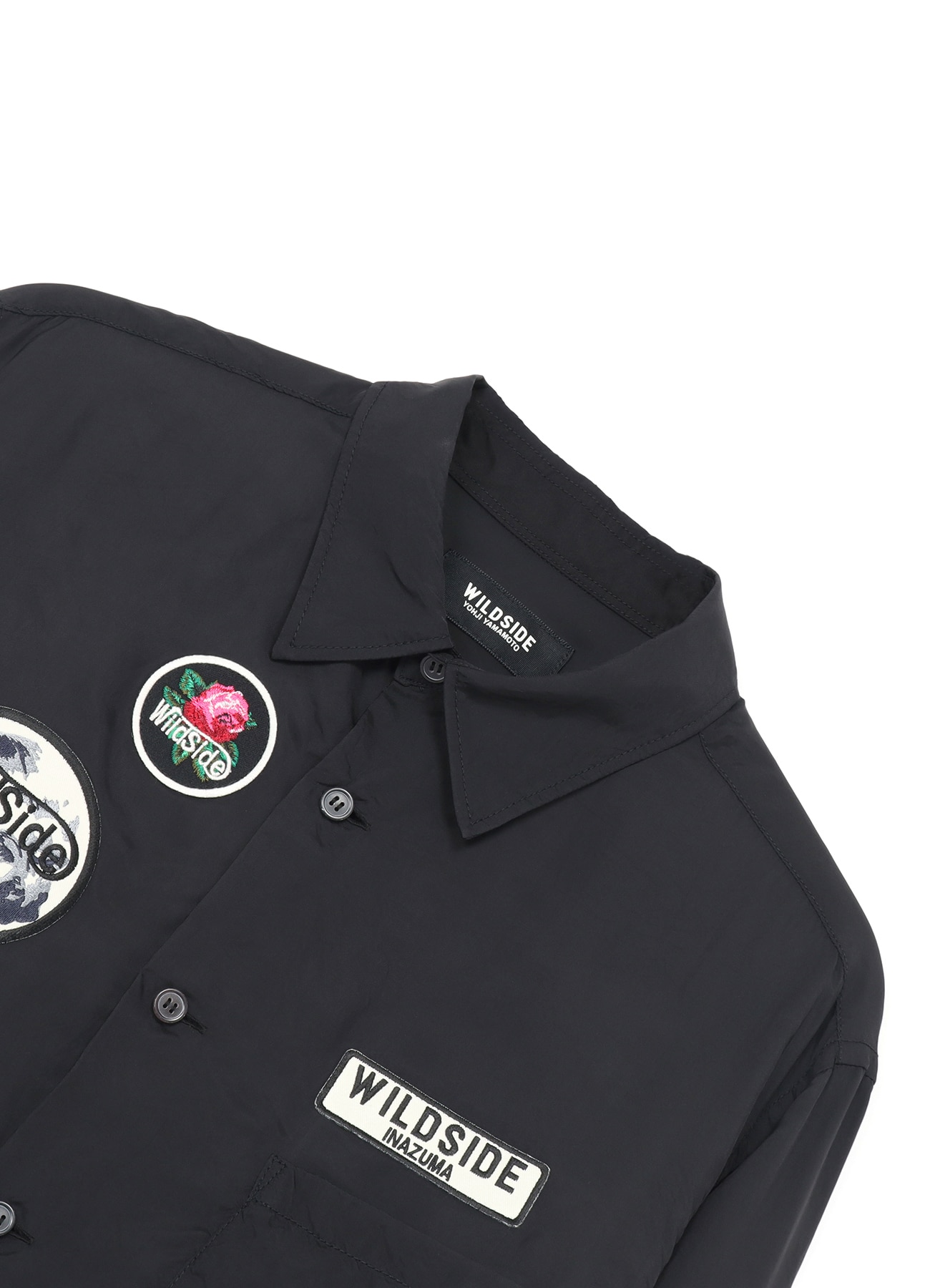 Patch Cupro Shirt B(FREE SIZE BLACK): YOHJI YAMAMOTO
