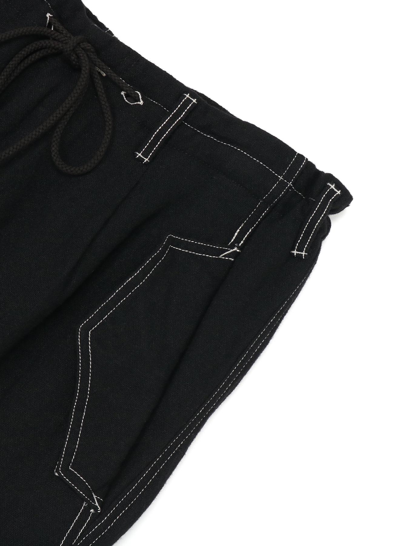Fulling Wool Drawstring 1tuck Pants_3