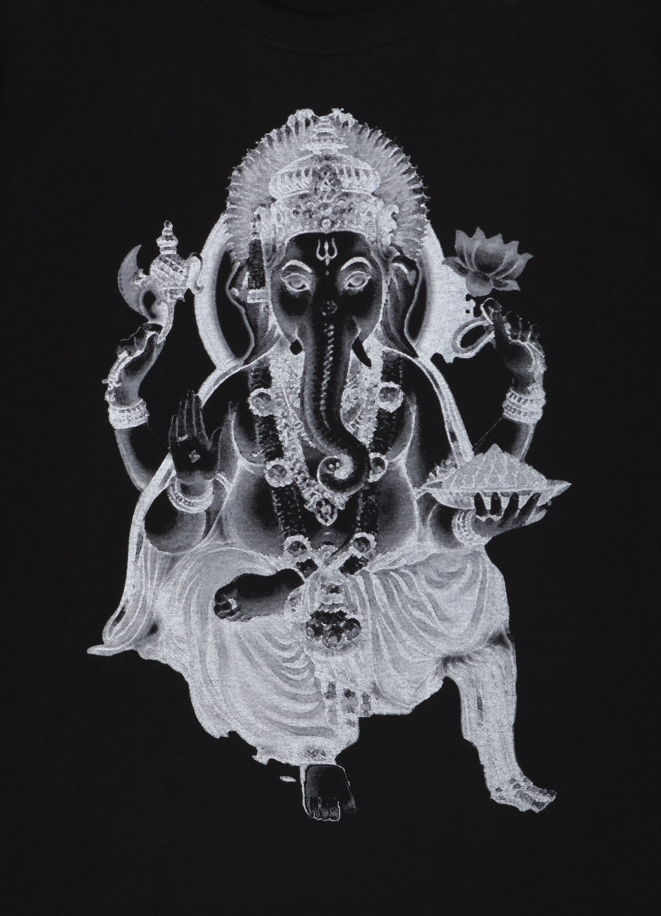 Ganesh Long Sleeve T-shirt(FREE SIZE BLACK): YOHJI YAMAMOTO