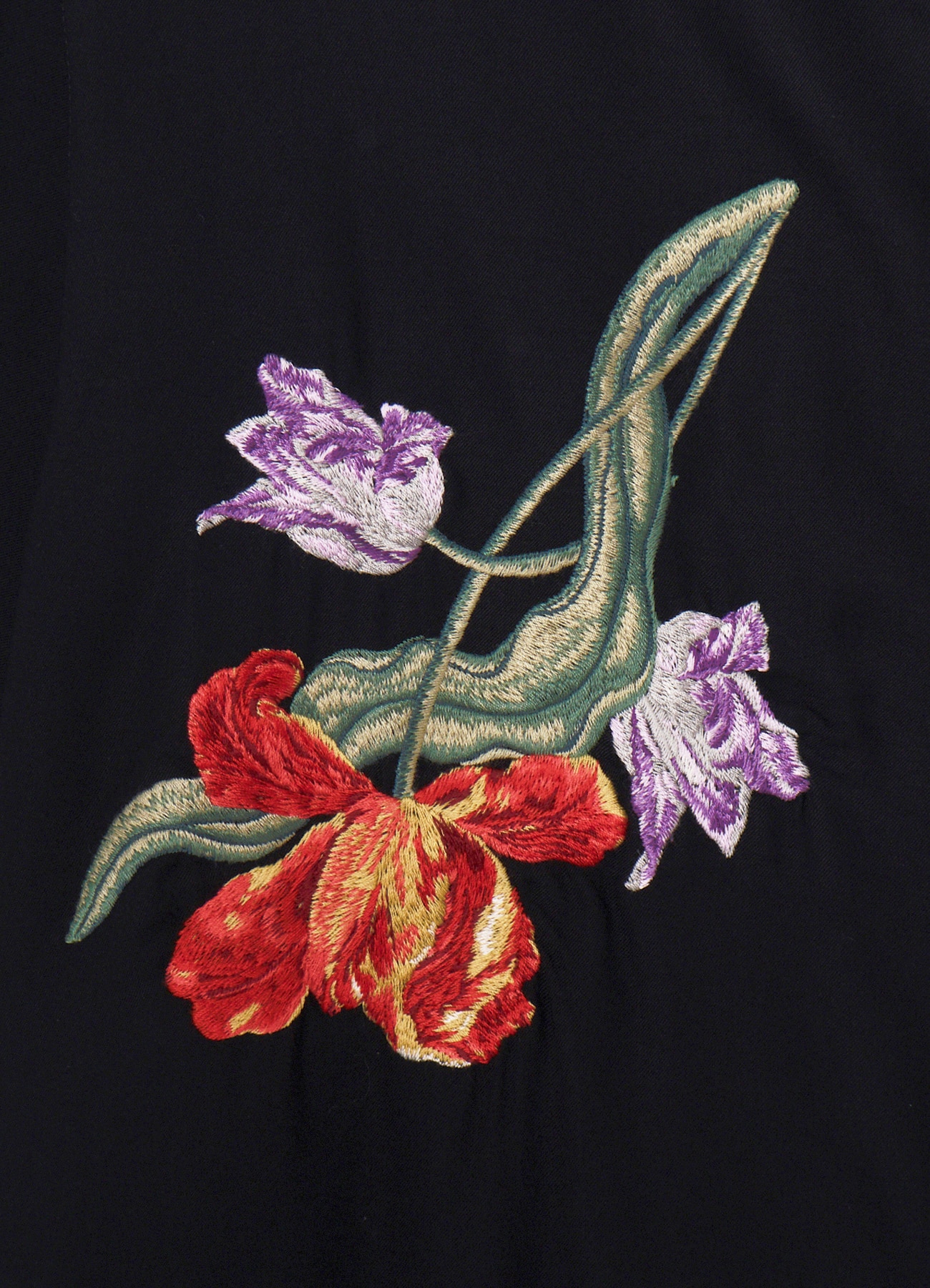[17 June 12:00 JST release]Tulip Embroidery Open Collar Short Sleeve Shirt_6