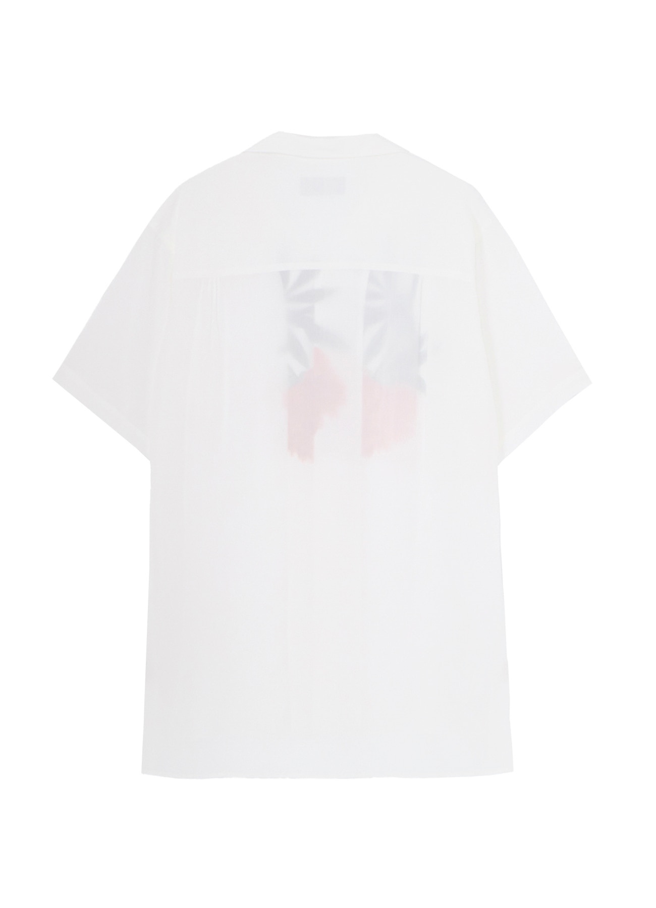 [8 July 12:00 JST release]Red Peony Print Open Collar Short Sleeve Shirt_2